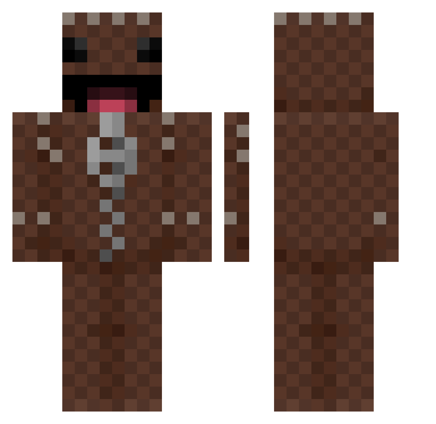 DONKEYANDSHREK Minecraft skin, front and back view