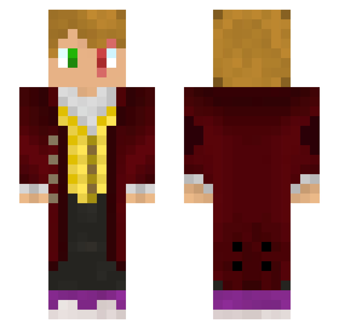 The_Catpotato Minecraft skin, front and back view