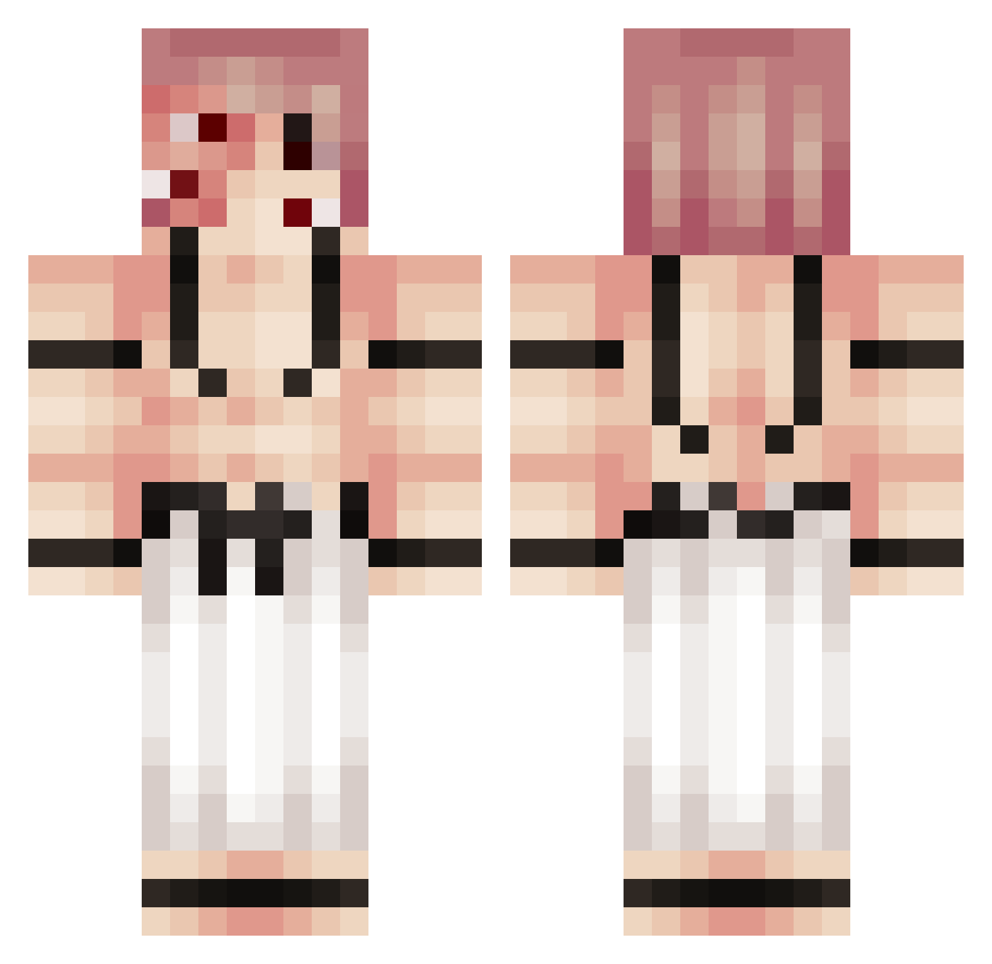 DrDinot Minecraft skin, front and back view