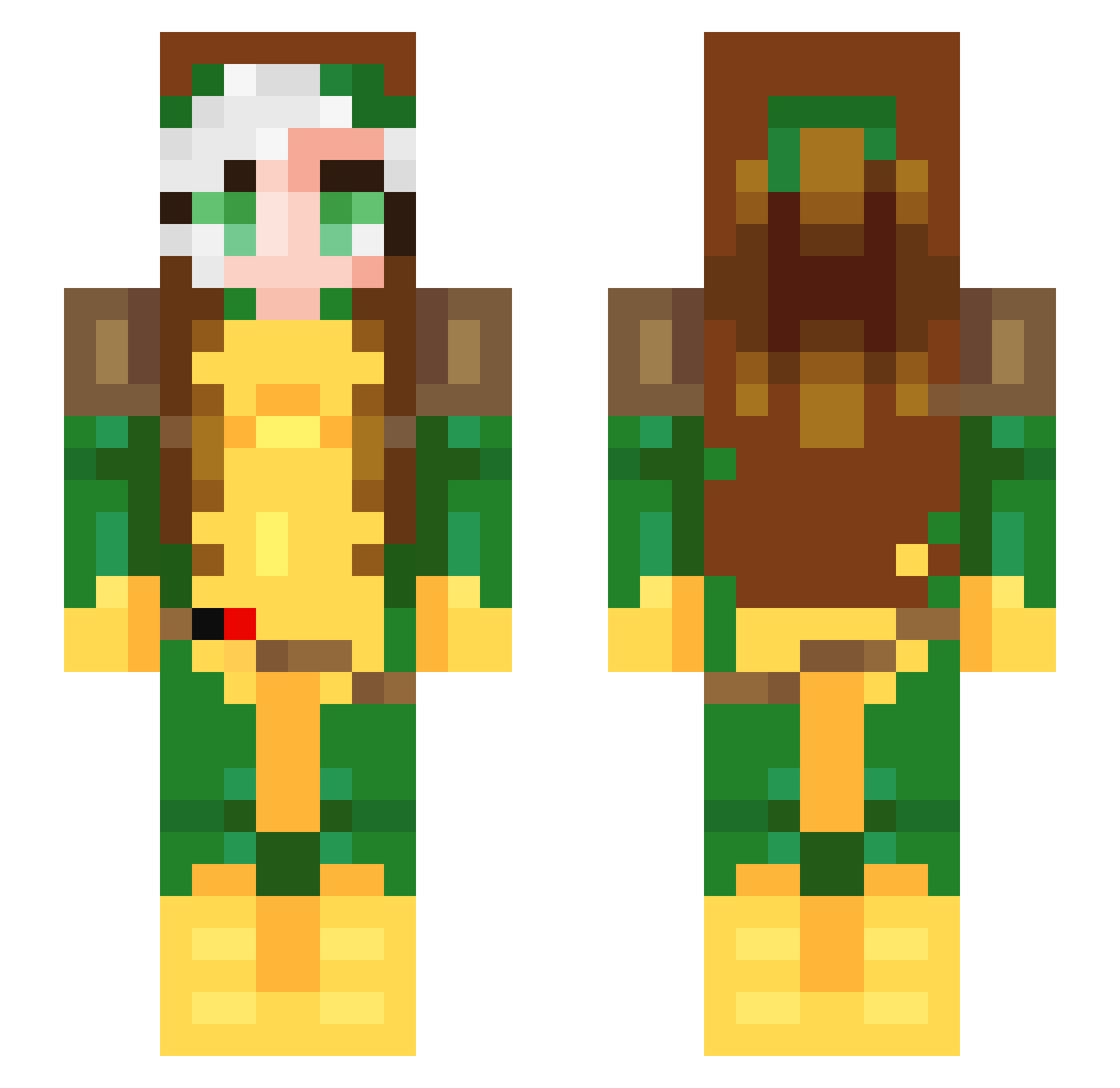 babsyyx Minecraft skin, front and back view