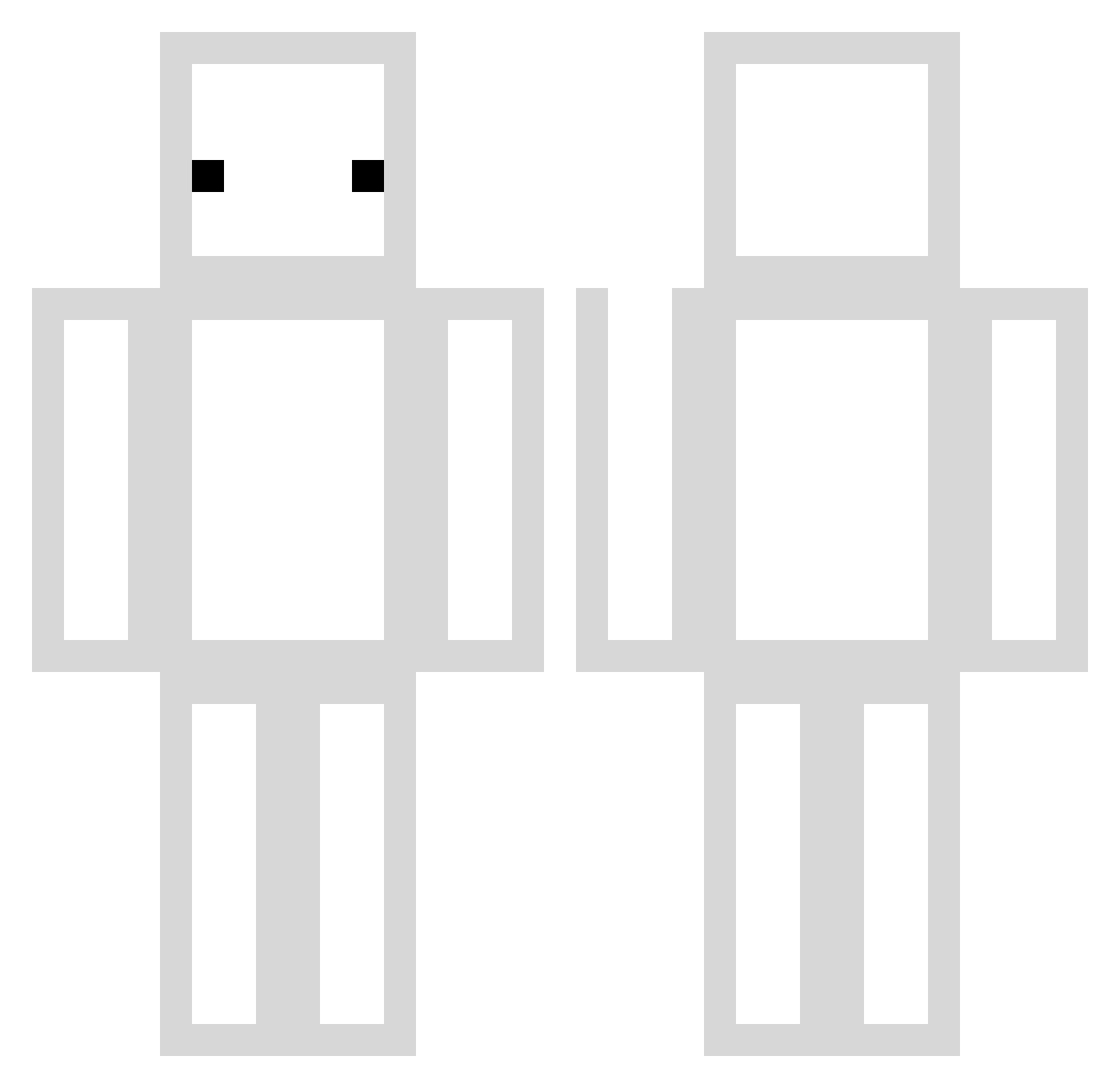 DashHenry Minecraft skin, front and back view
