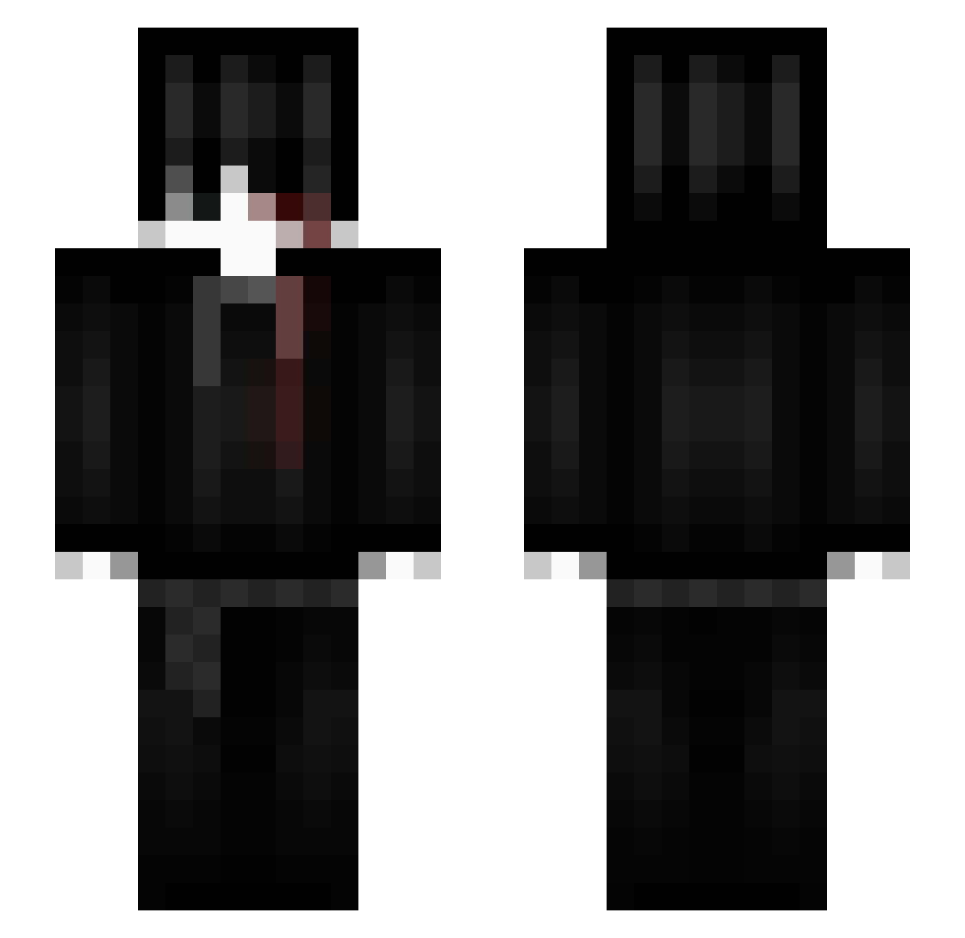 rvVvx Minecraft skin, front and back view