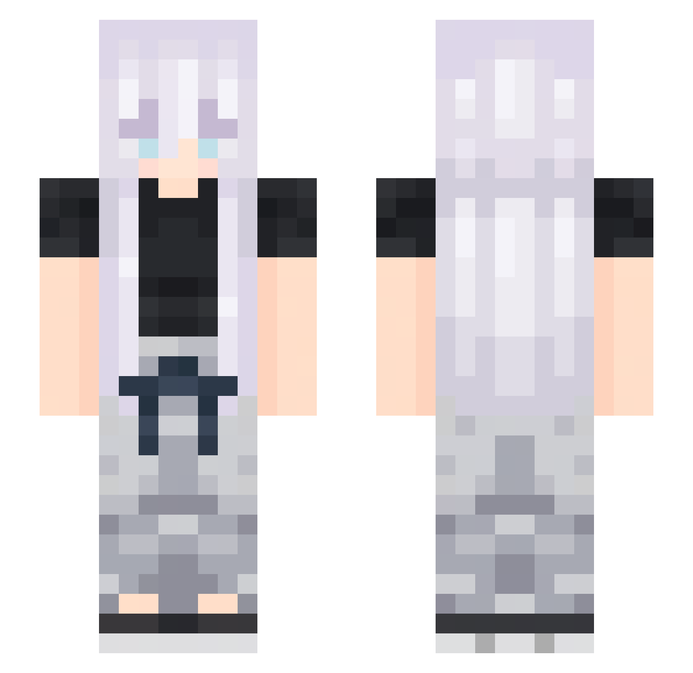 zyrni Minecraft skin, front and back view