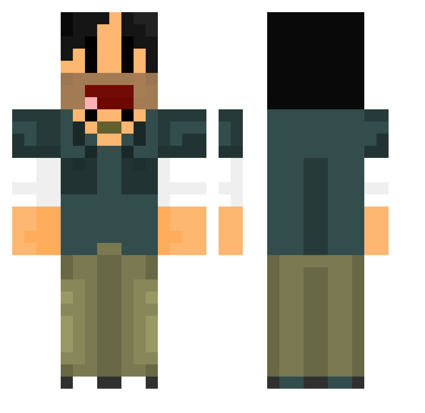 Ba_Near Minecraft skin, front and back view