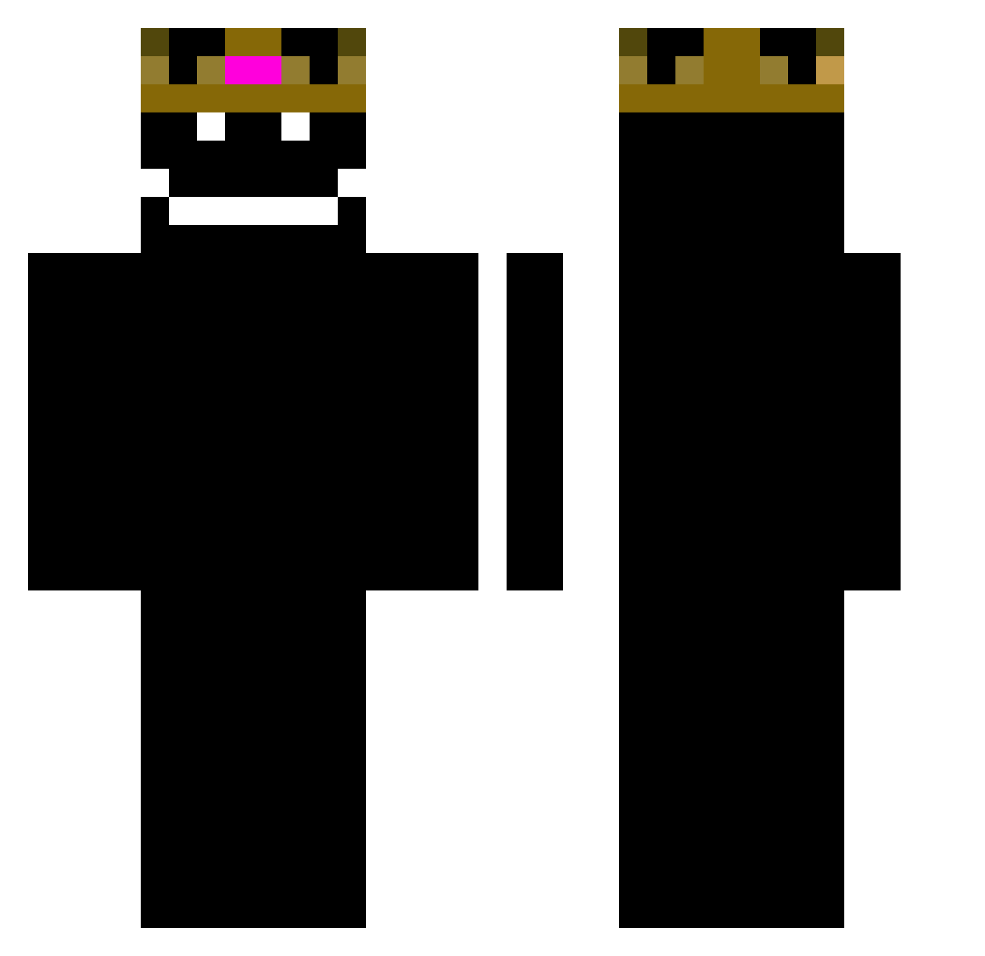 twixxl Minecraft skin, front and back view