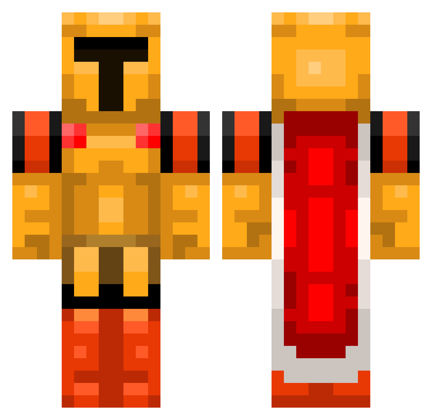 Bone_Wraith Minecraft skin, front and back view