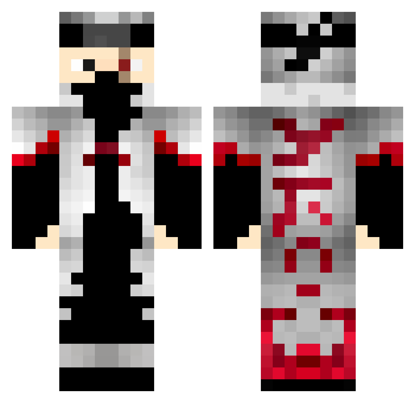 PayasoOscuro Minecraft skin, front and back view