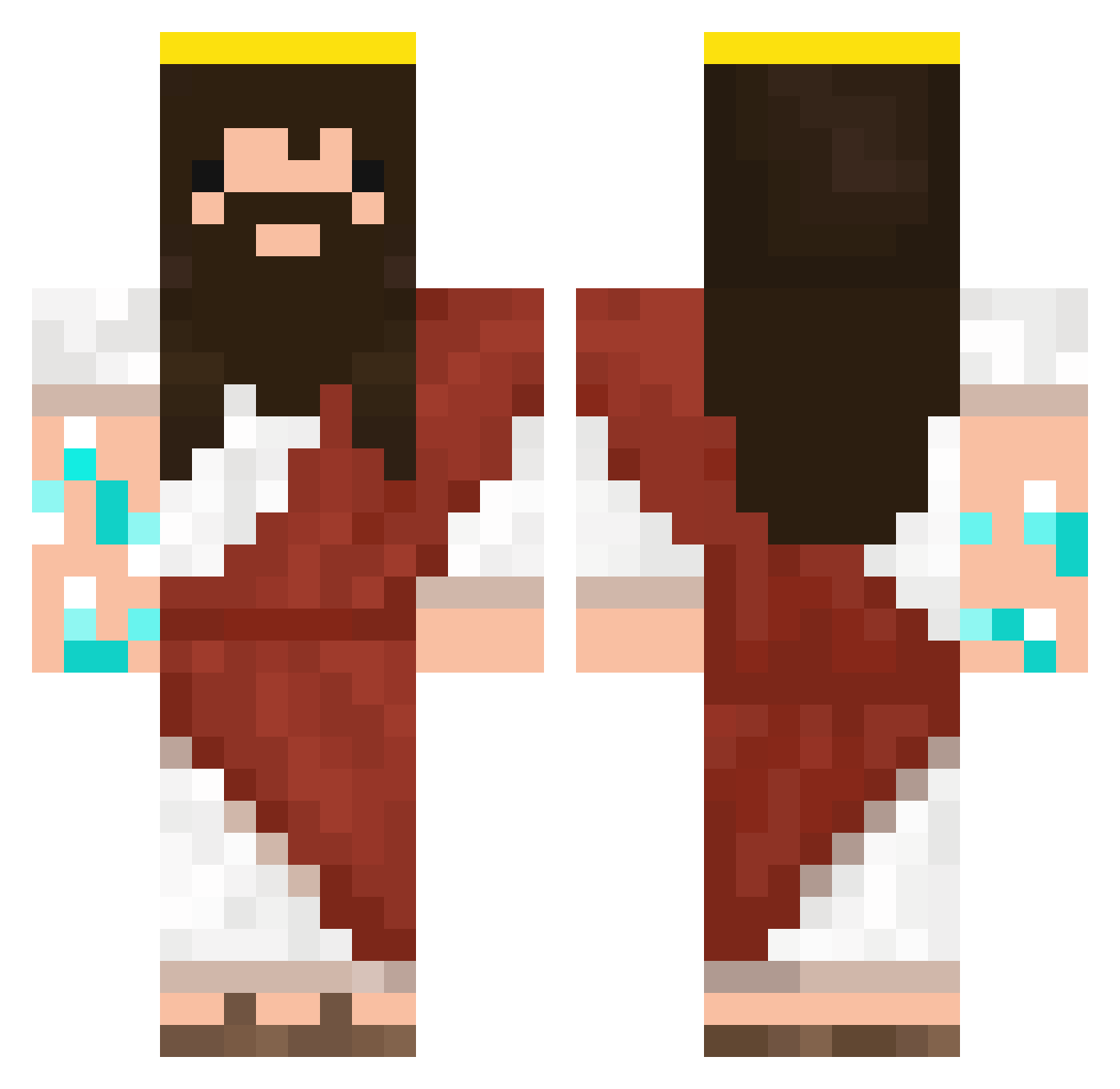 ProphetJeremiah Minecraft skin, front and back view
