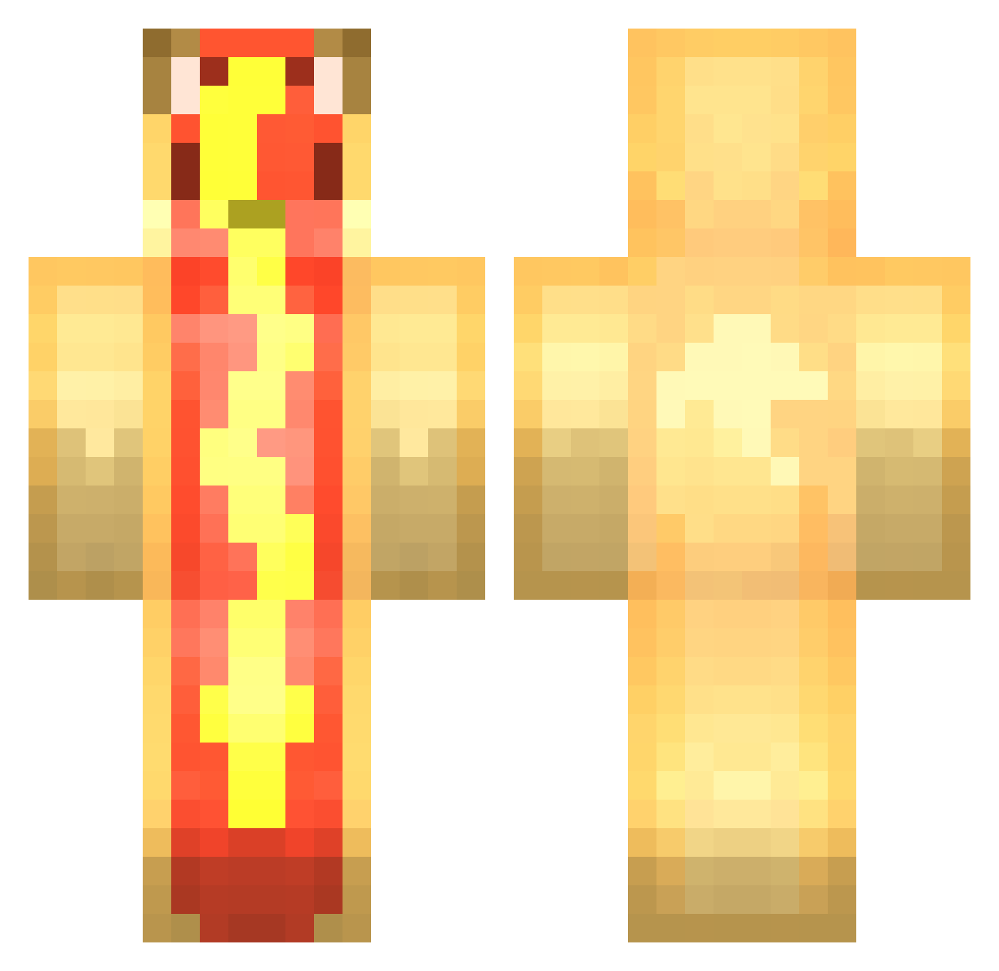 Jakemaneaj Minecraft skin, front and back view
