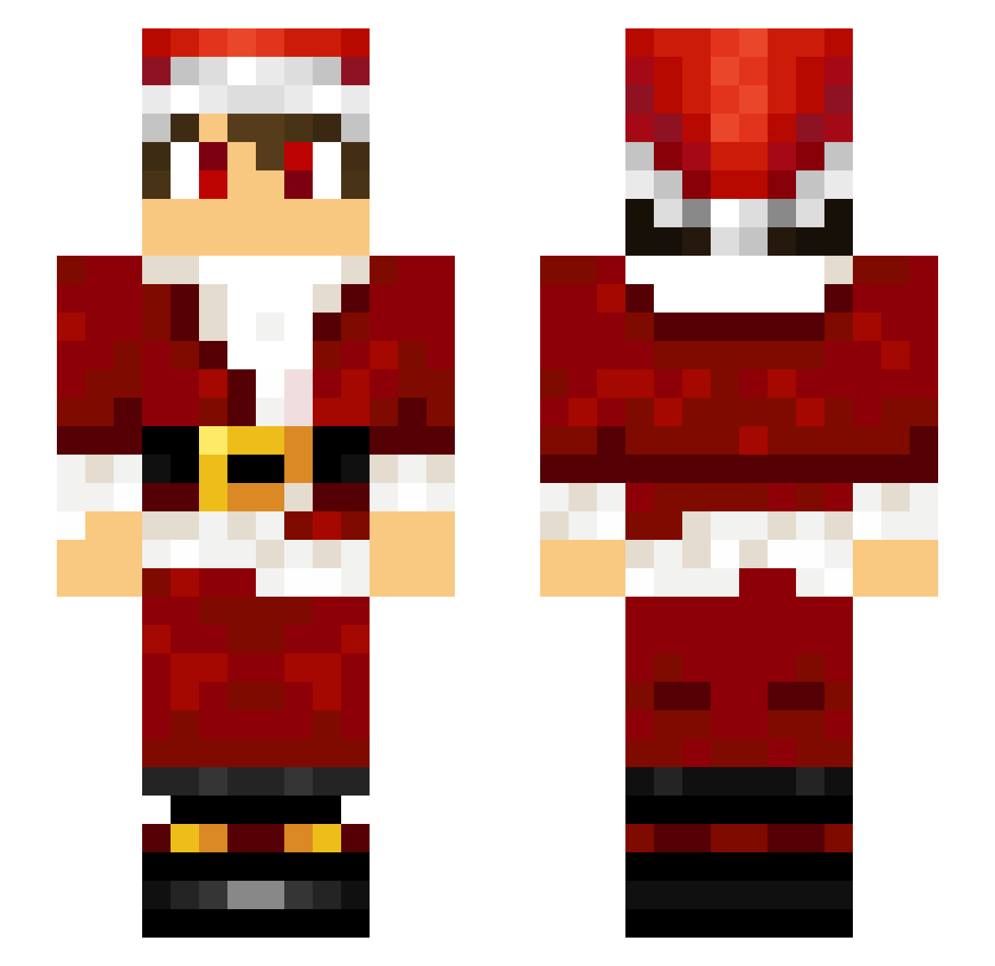 Zeezzz Minecraft skin, front and back view