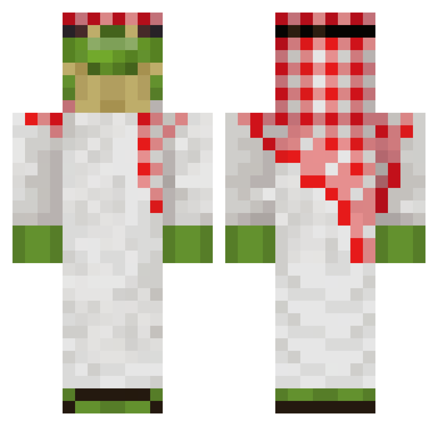 Semiconsciously Minecraft skin, front and back view