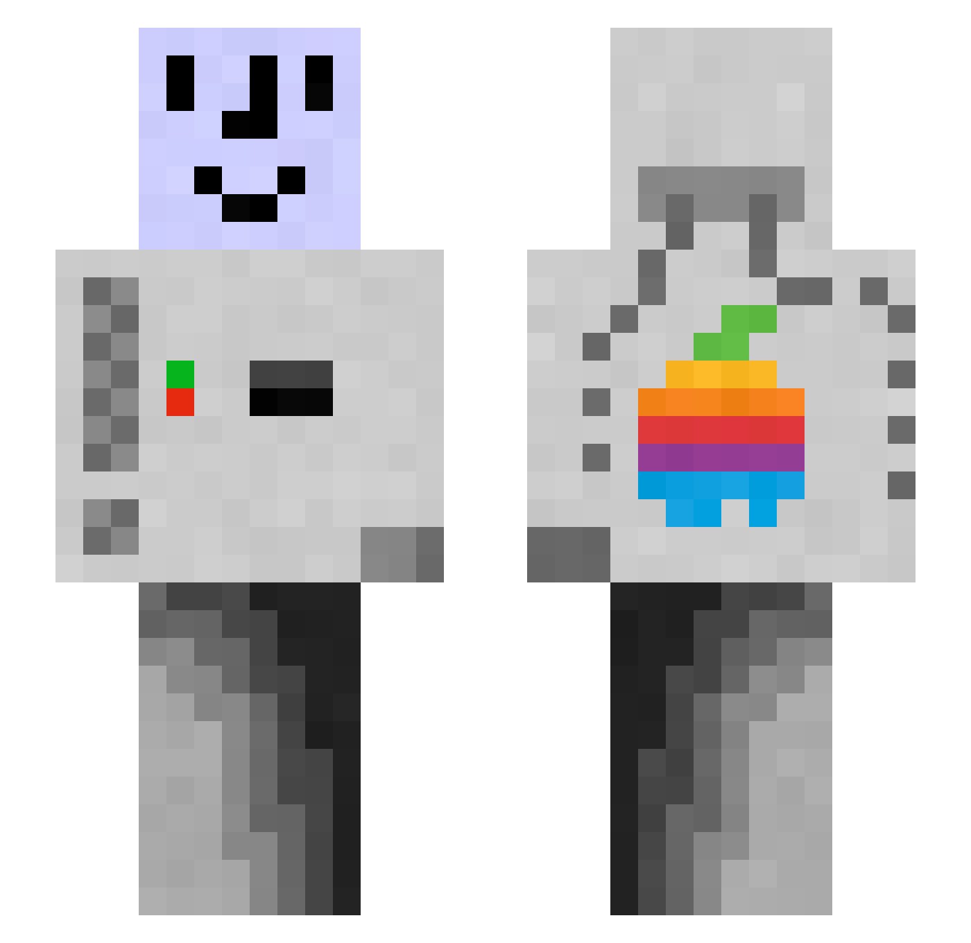 fcbianMVI Minecraft skin, front and back view