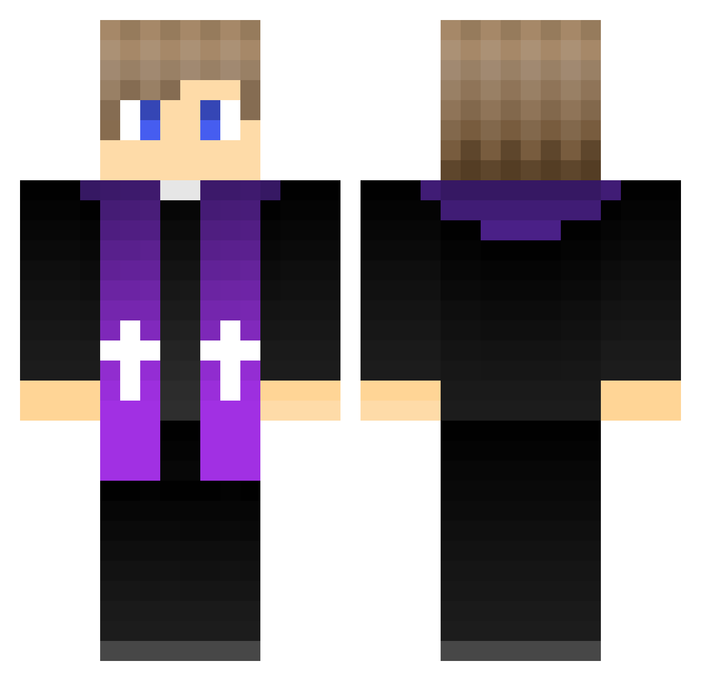 RockKitty529980 Minecraft skin, front and back view