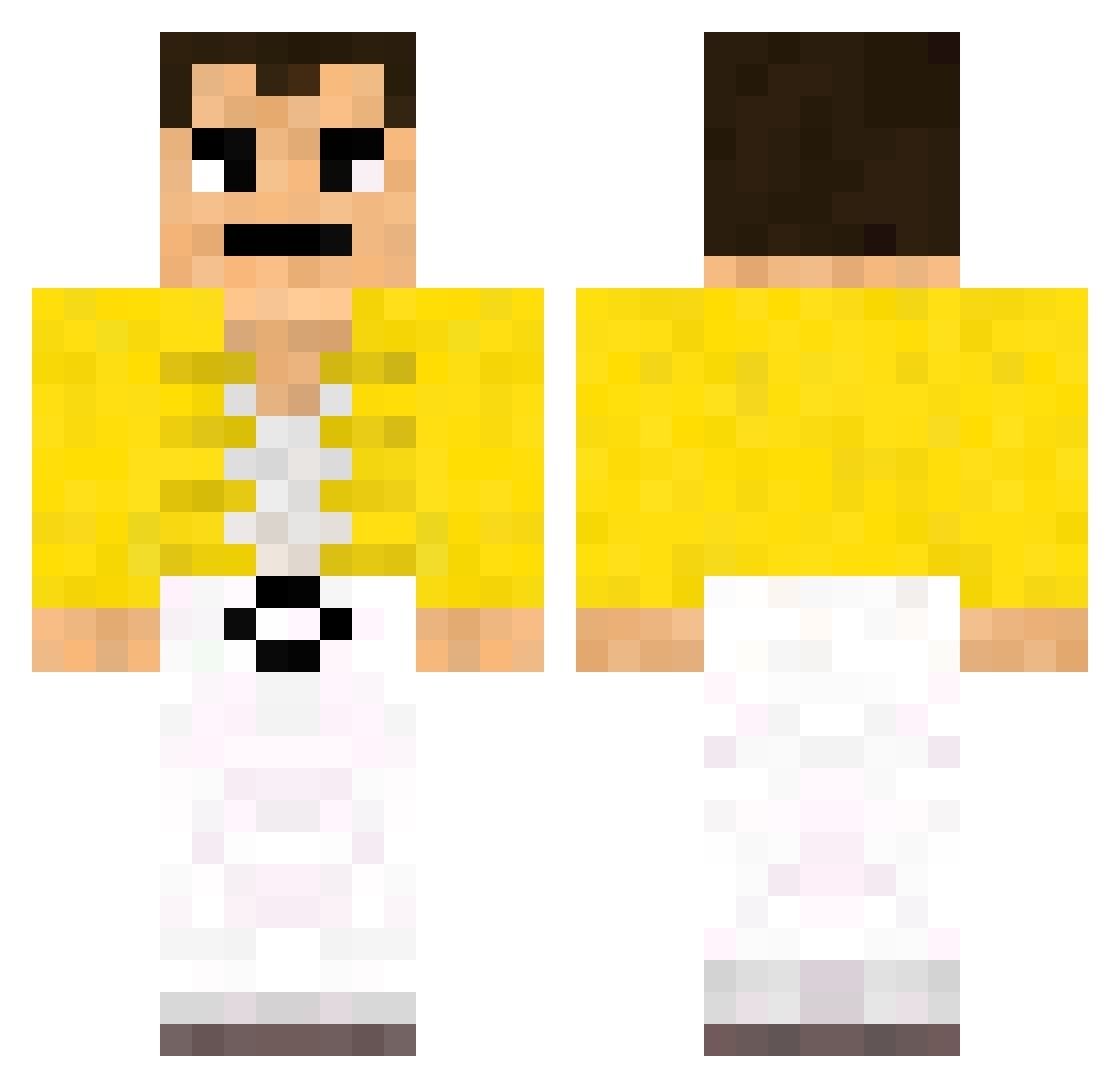 MichaelE48 Minecraft skin, front and back view