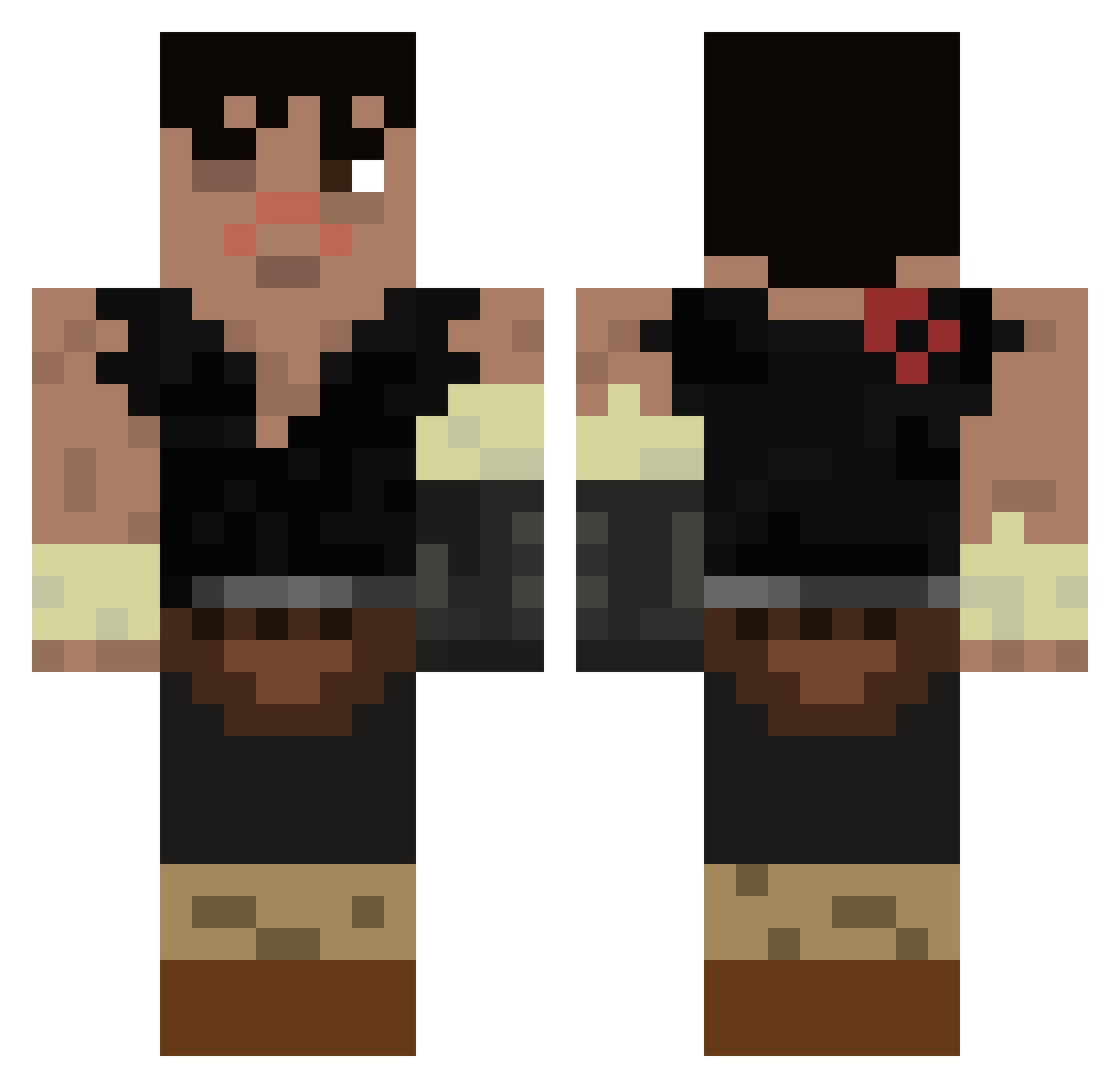 OnkelStorfe Minecraft skin, front and back view