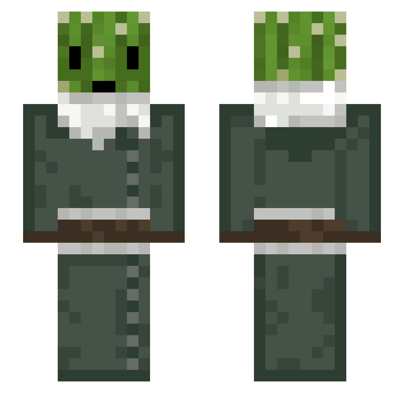 twikking Minecraft skin, front and back view