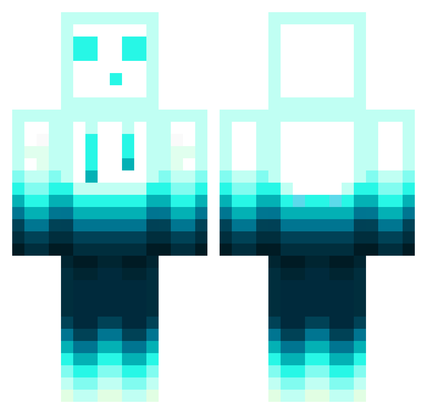 jeoel Minecraft skin, front and back view