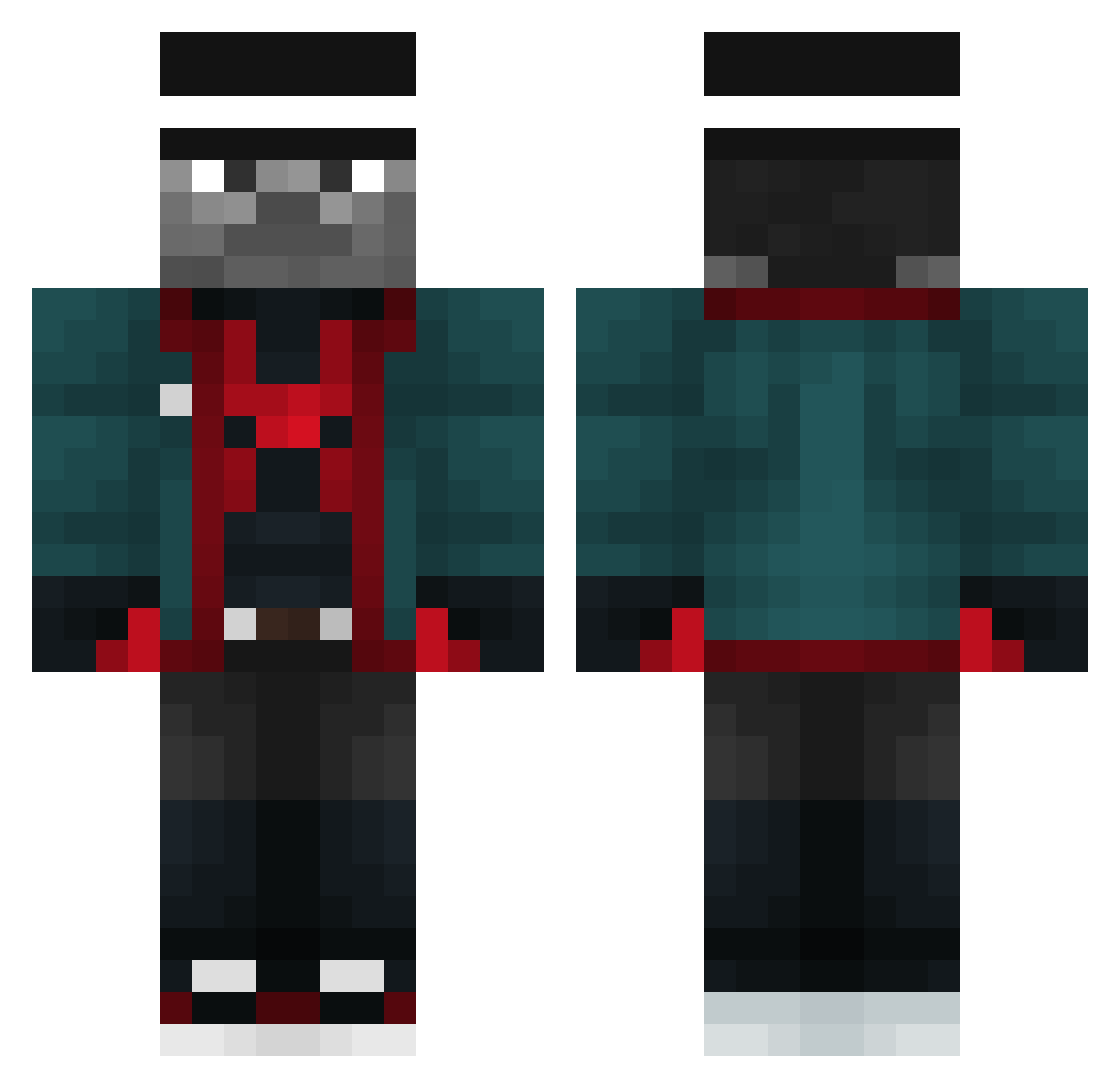 Roman_MTB Minecraft skin, front and back view