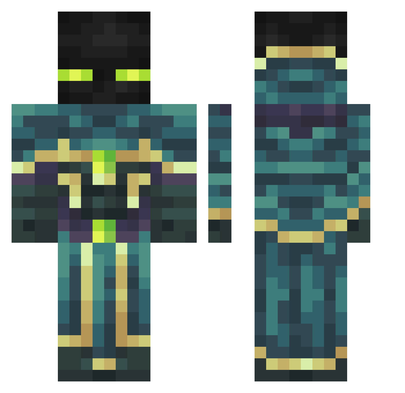 KimKim245 Minecraft skin, front and back view