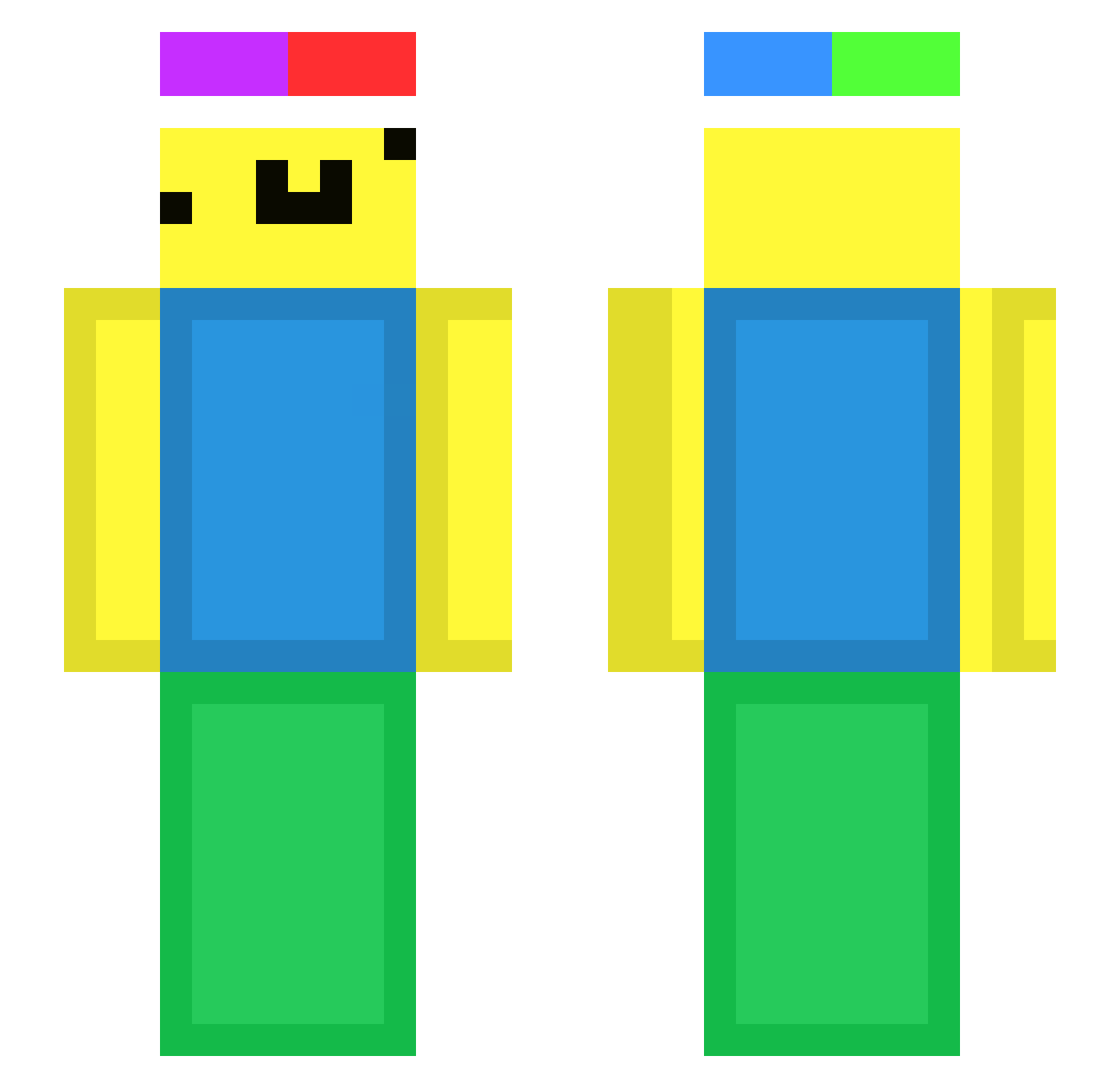 EclipzZin Minecraft skin, front and back view