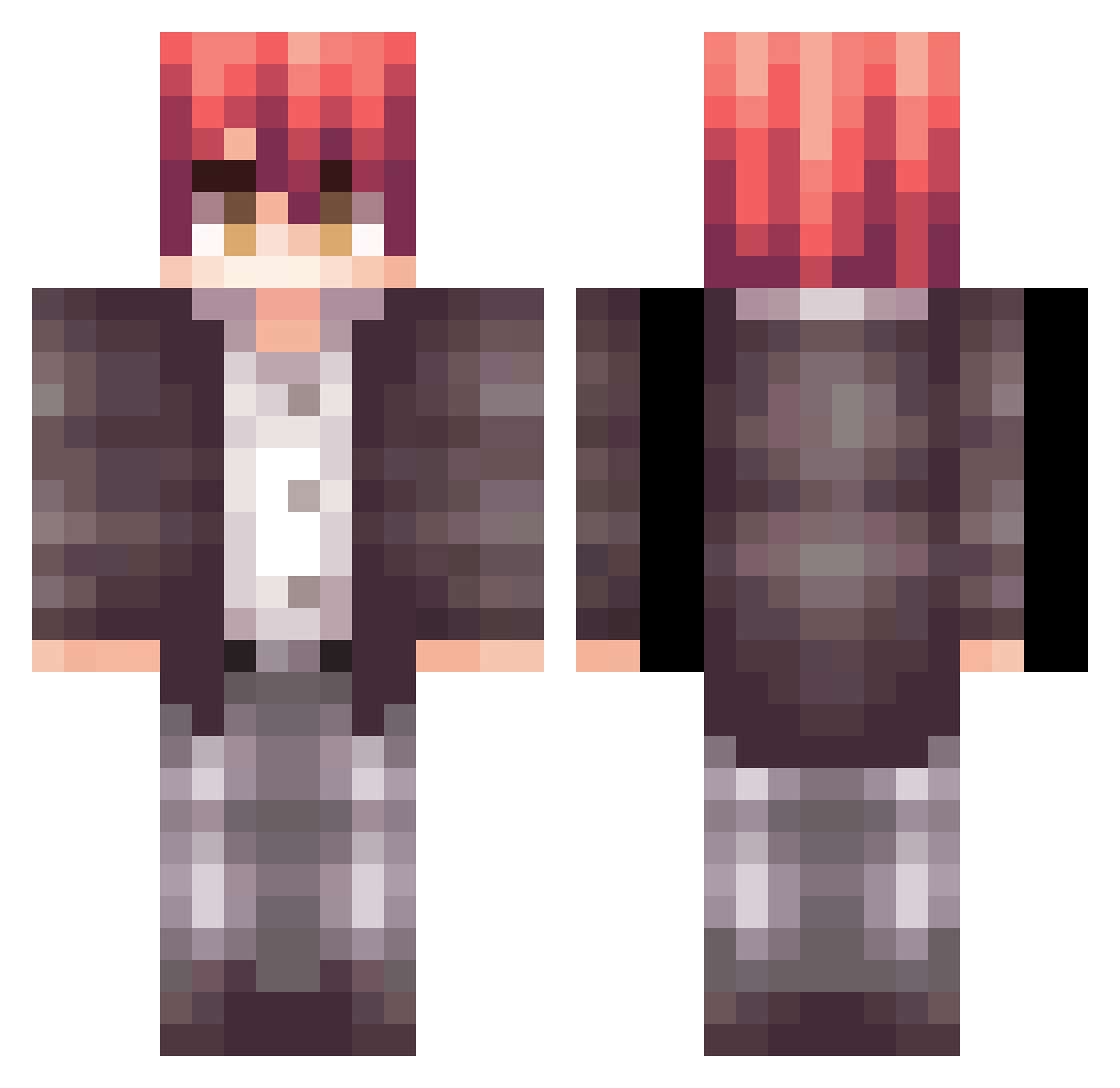 Syncrodyze Minecraft skin, front and back view