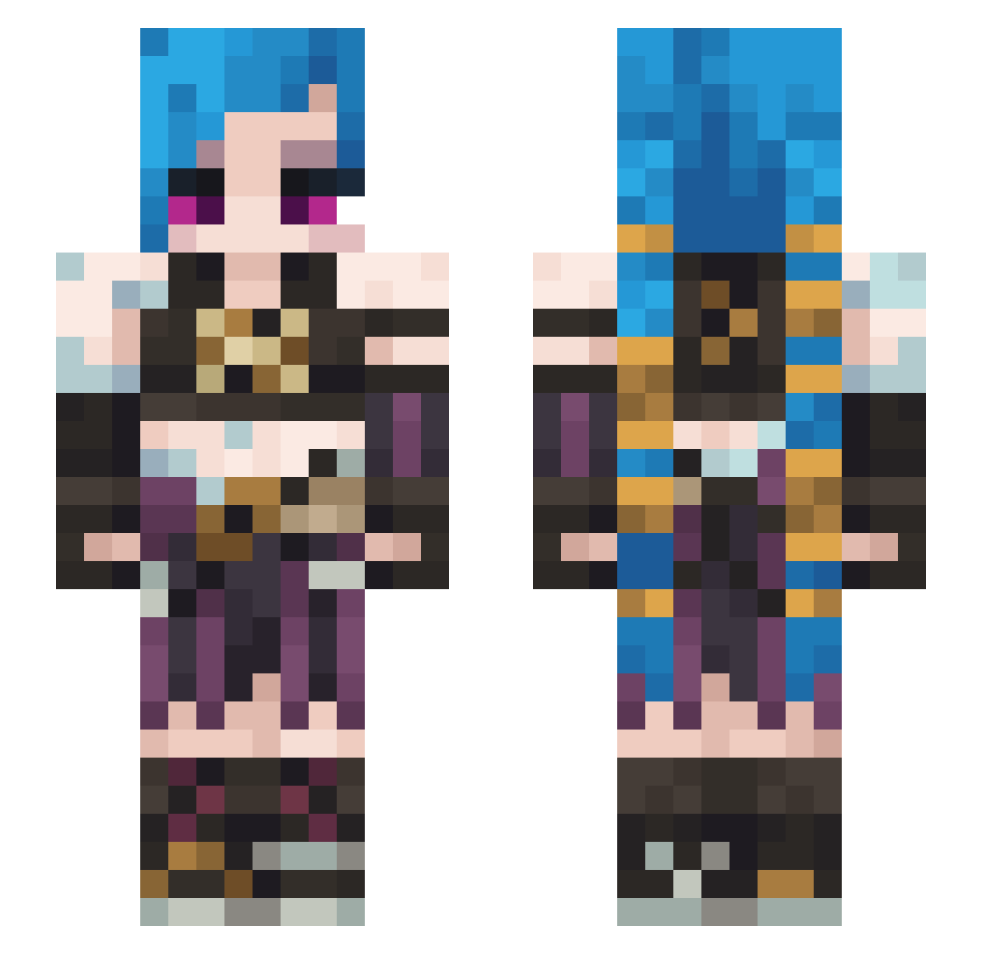Draco_091 Minecraft skin, front and back view