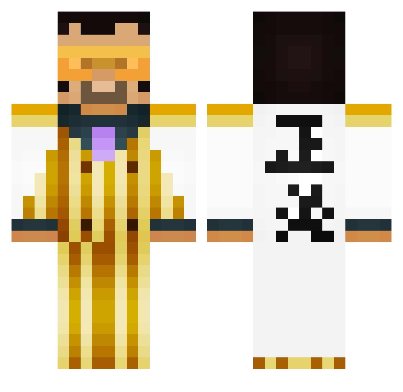 Tauma Minecraft skin, front and back view