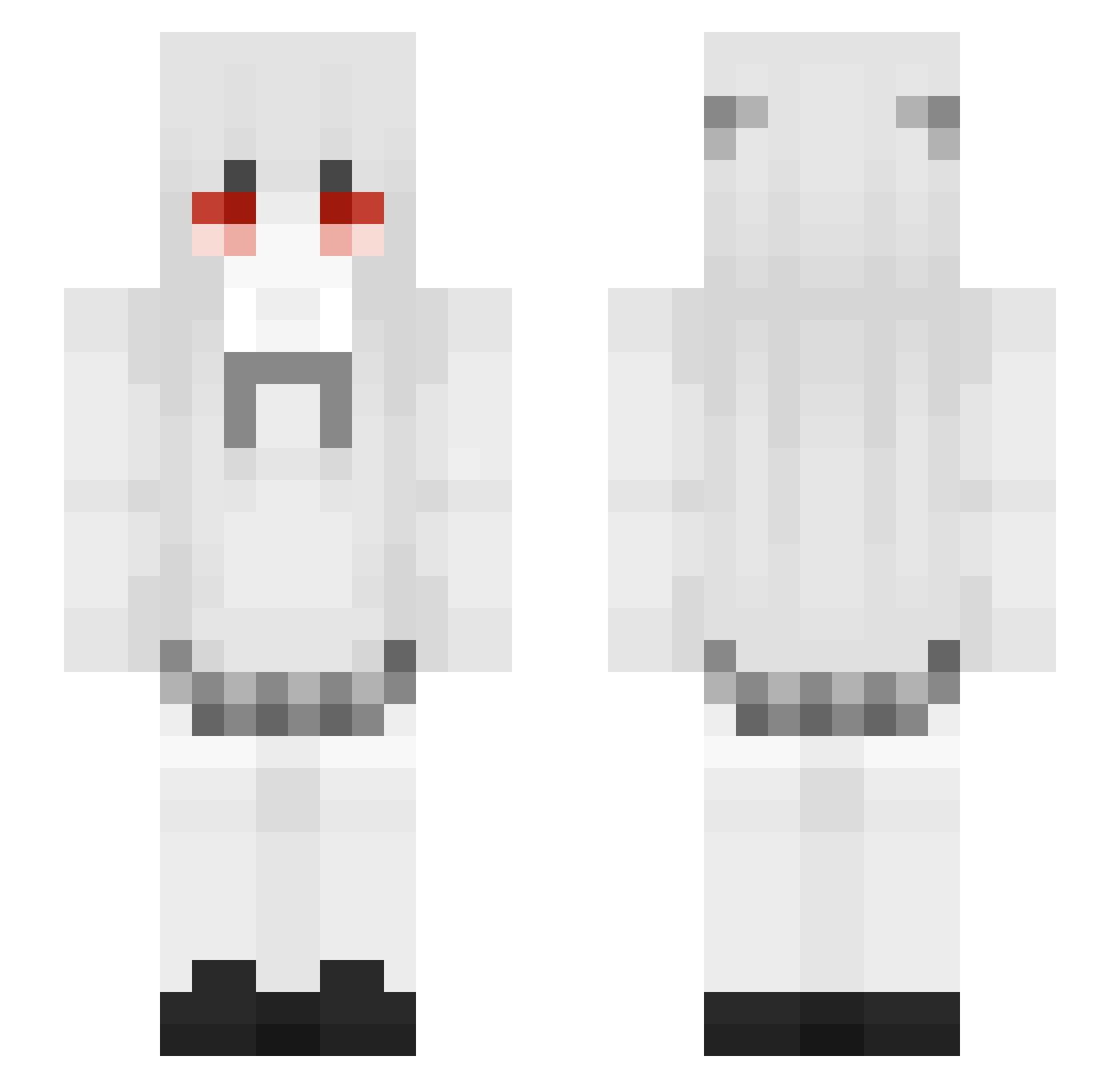 vxq6 Minecraft skin, front and back view