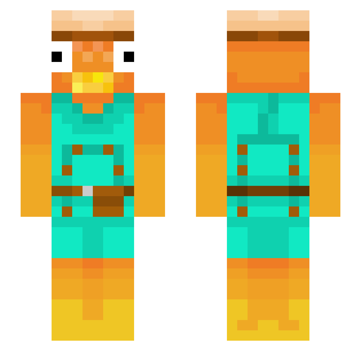 DrewsifMC Minecraft skin, front and back view