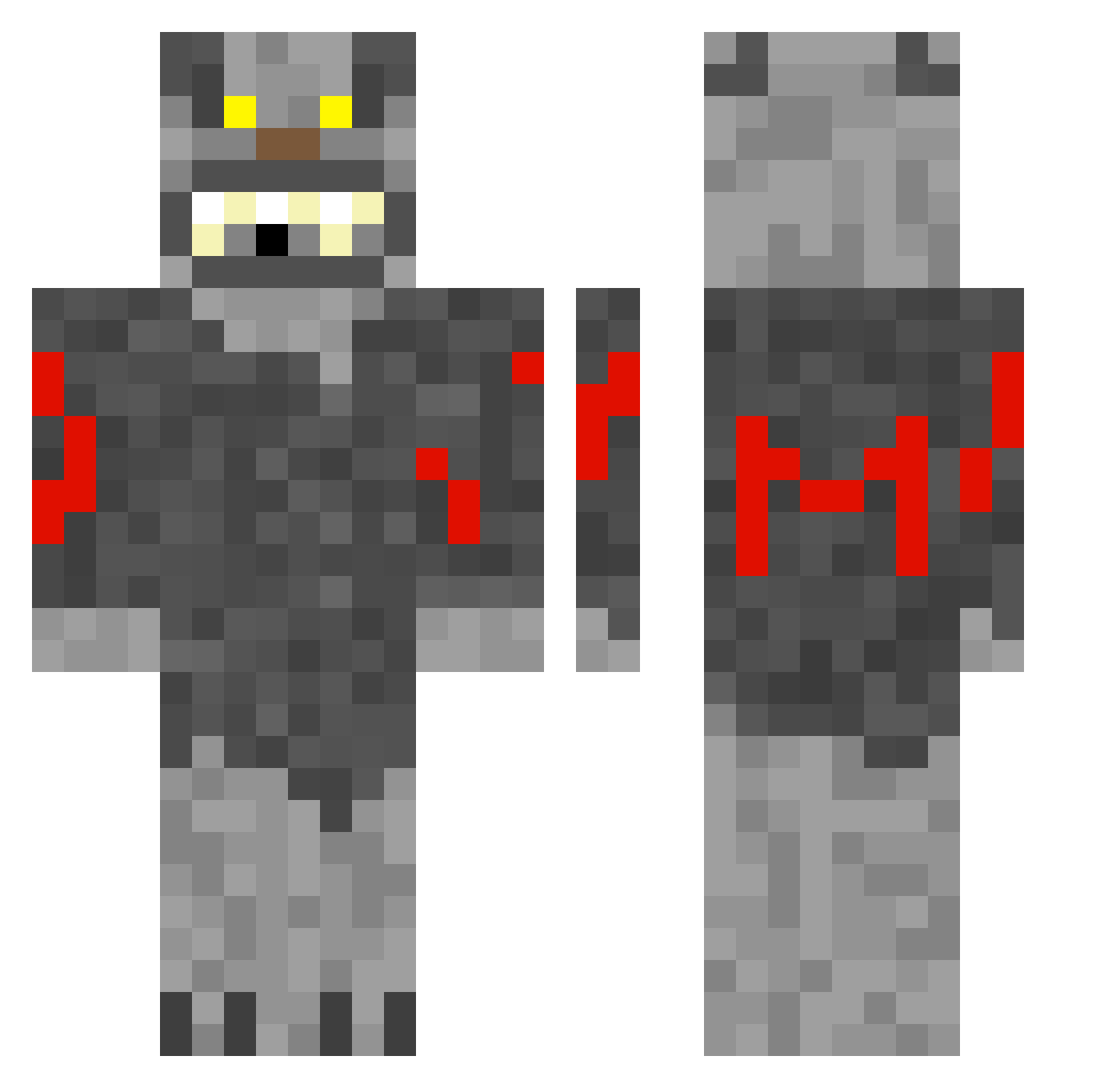 MattIXGAME Minecraft skin, front and back view