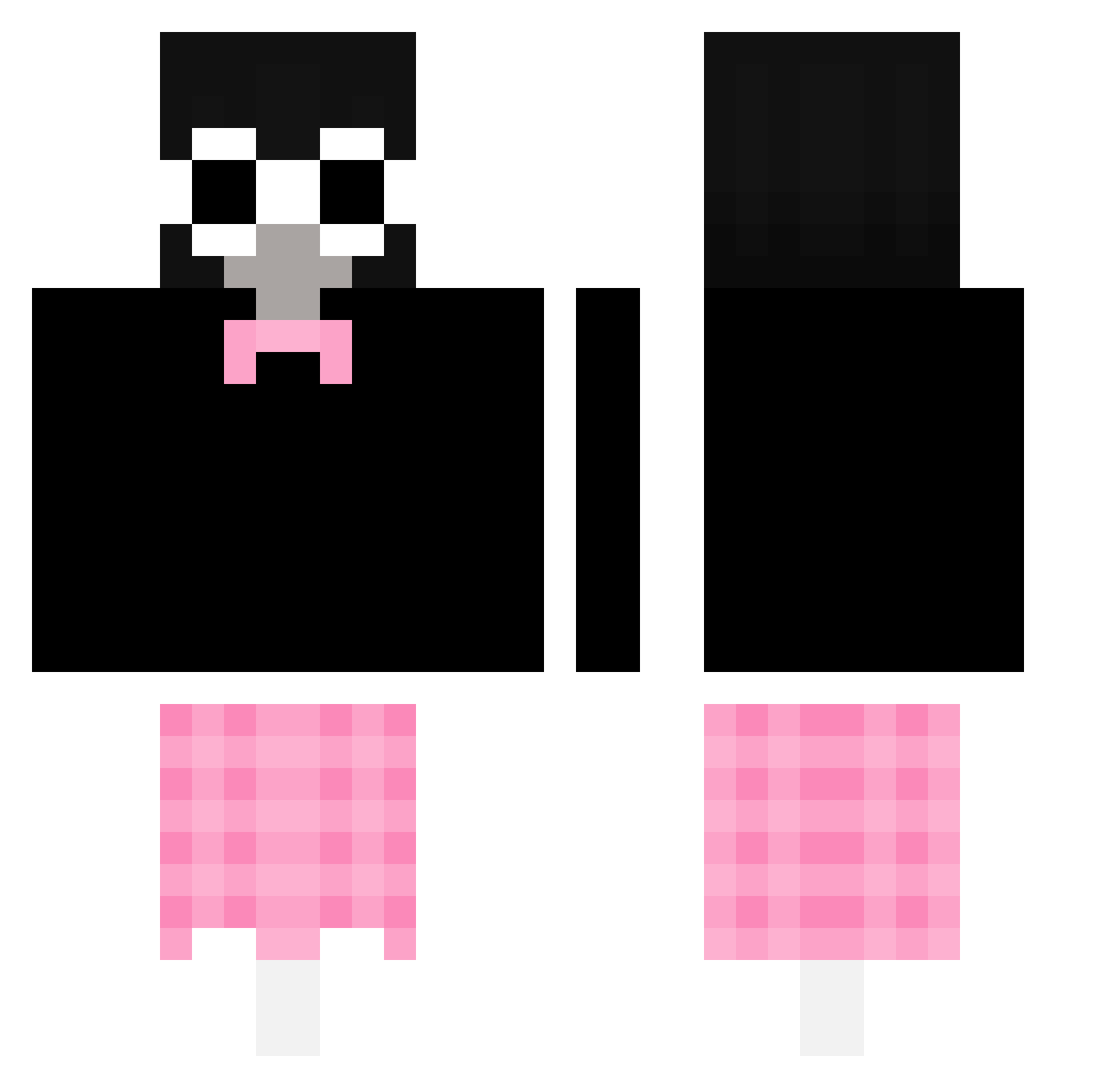 BreedingZoomIn Minecraft skin, front and back view