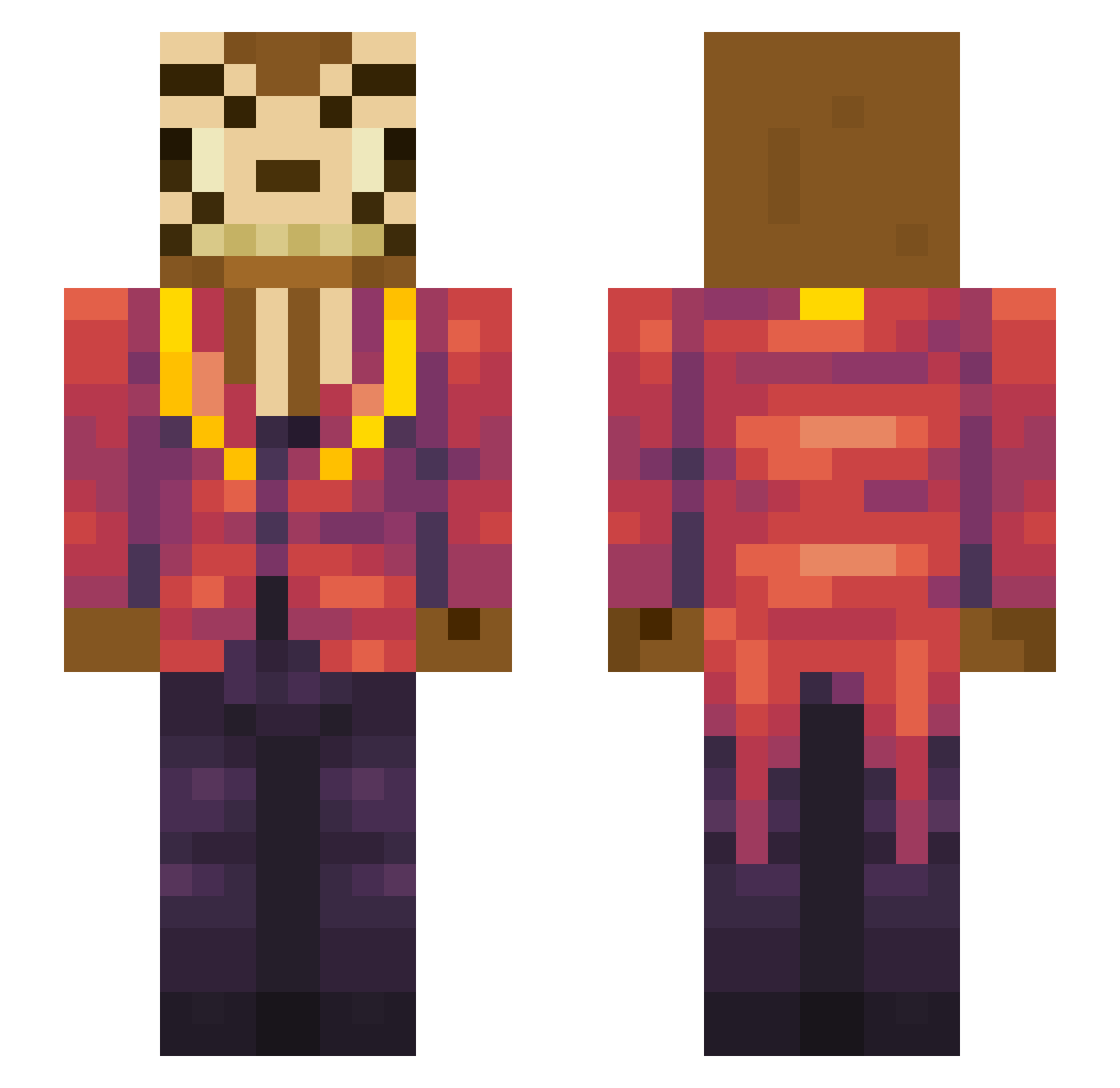 CapitalistDj Minecraft skin, front and back view