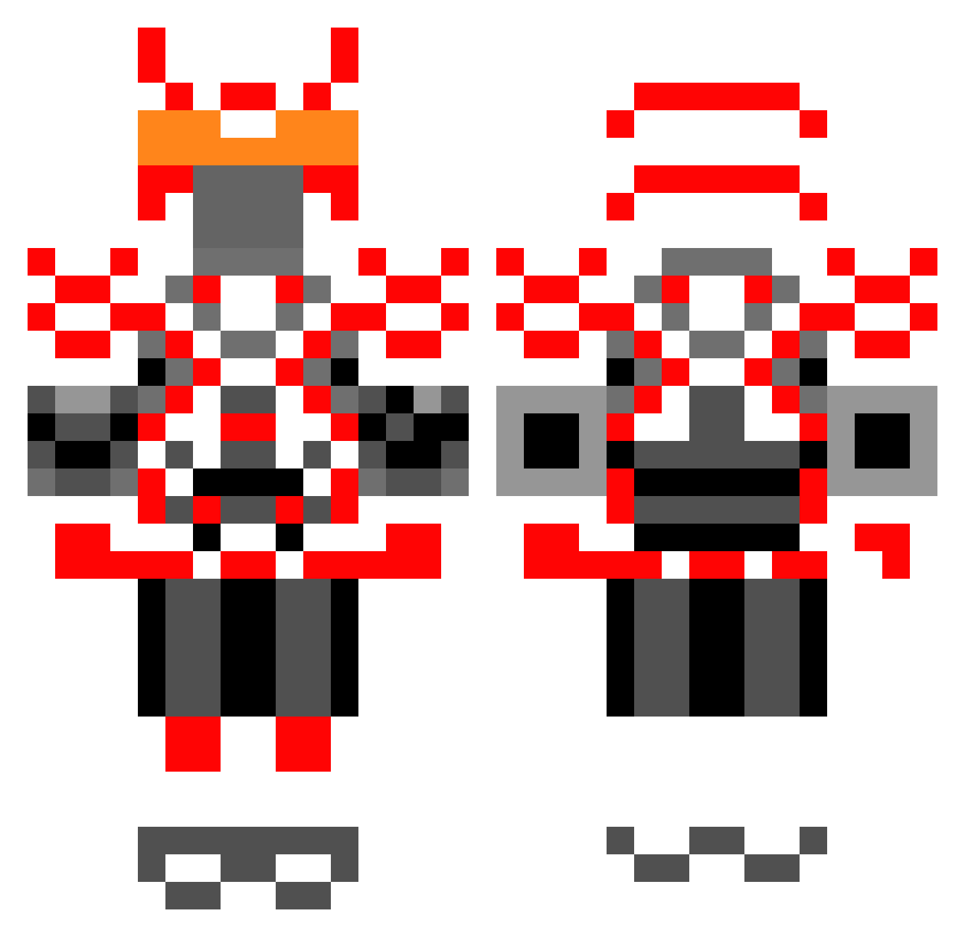 CapitanBober Minecraft skin, front and back view