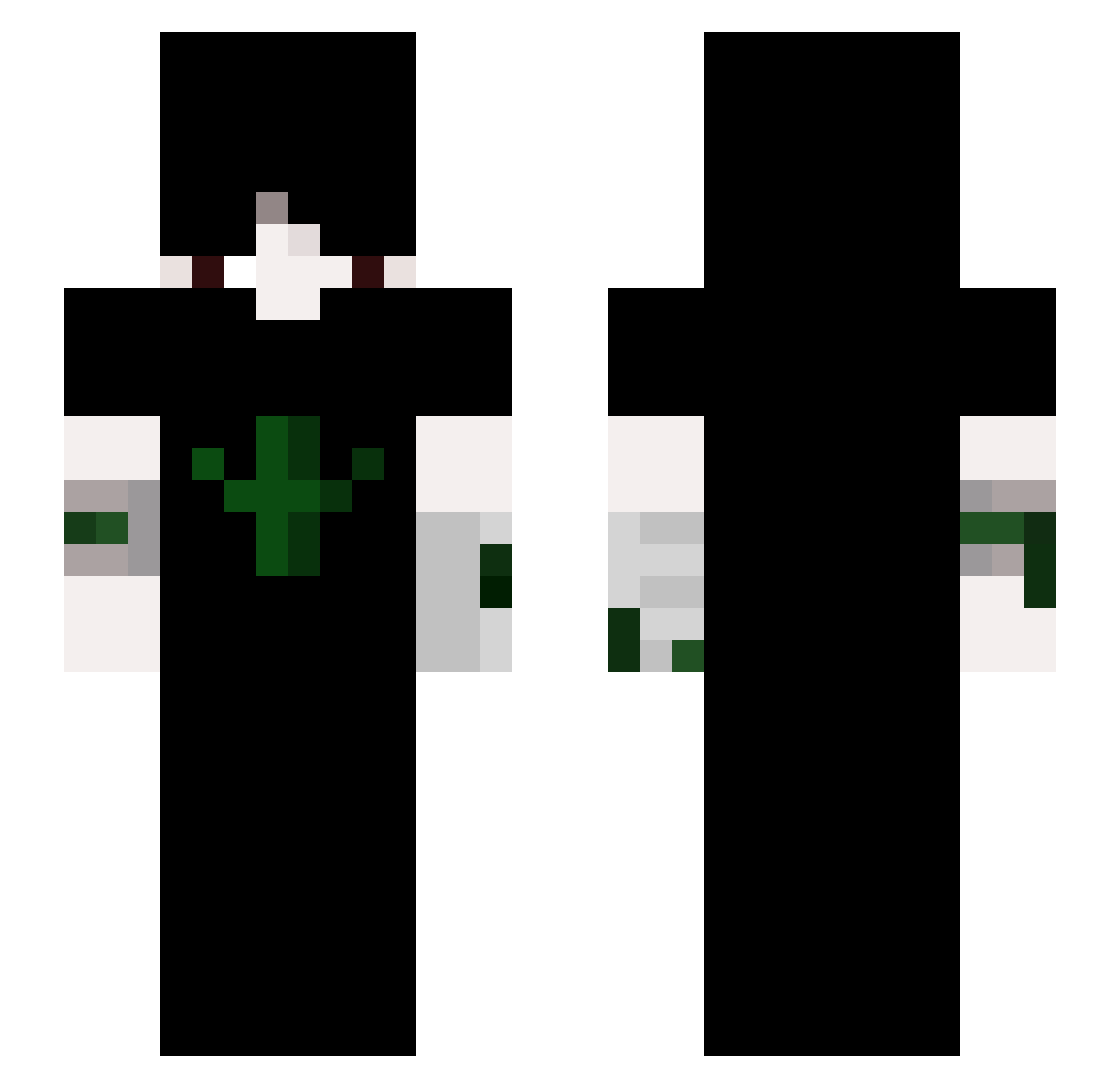 Faleroo Minecraft skin, front and back view