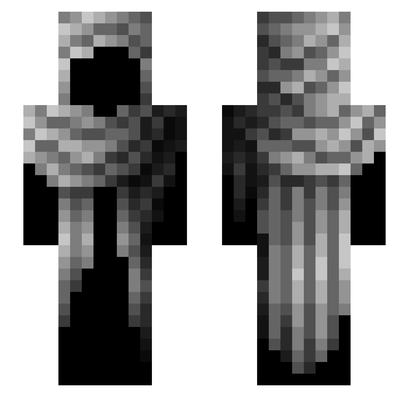 Joshua_0 Minecraft skin, front and back view