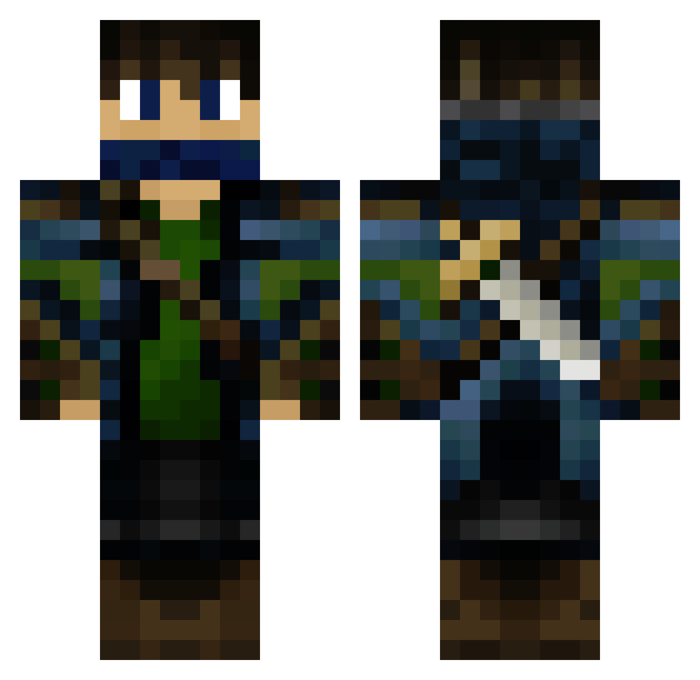 SplattboyGHG Minecraft skin, front and back view