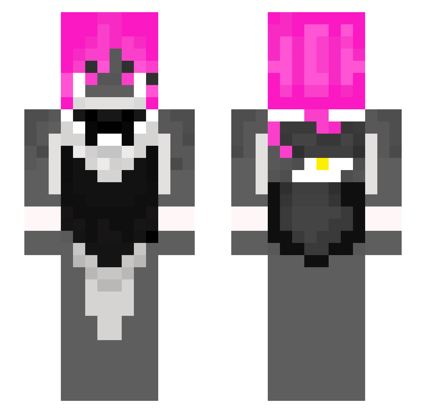 SaloMetki Minecraft skin, front and back view