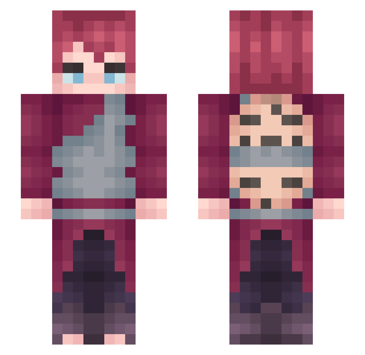 Gaari_ Minecraft skin, front and back view