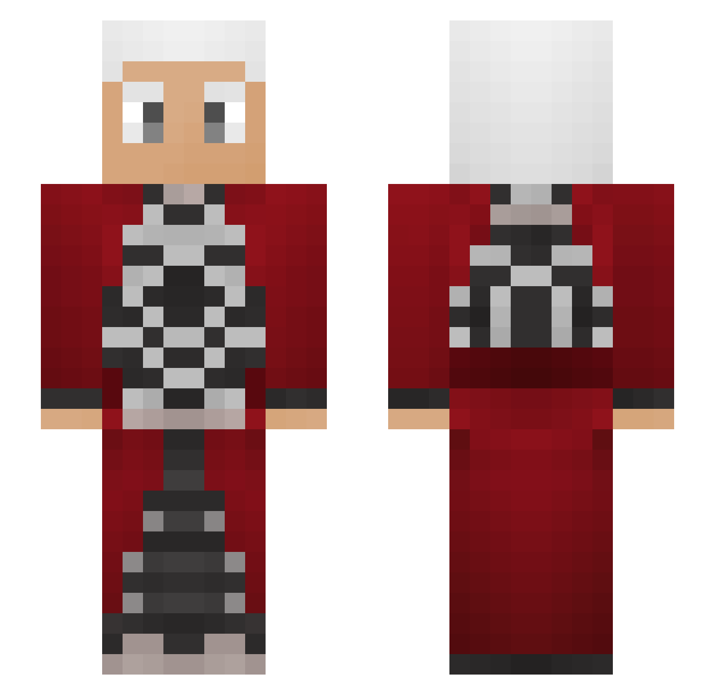 Misterbridge Minecraft skin, front and back view