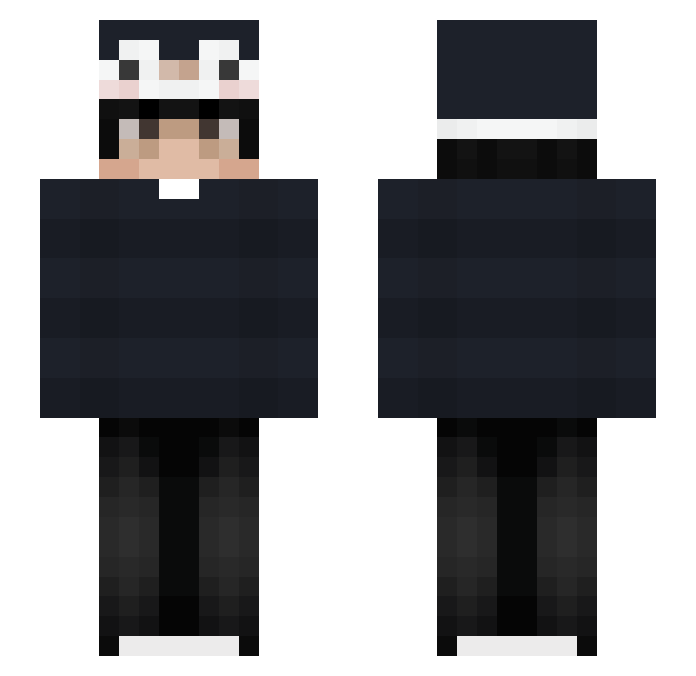 Hqkyu Minecraft skin, front and back view
