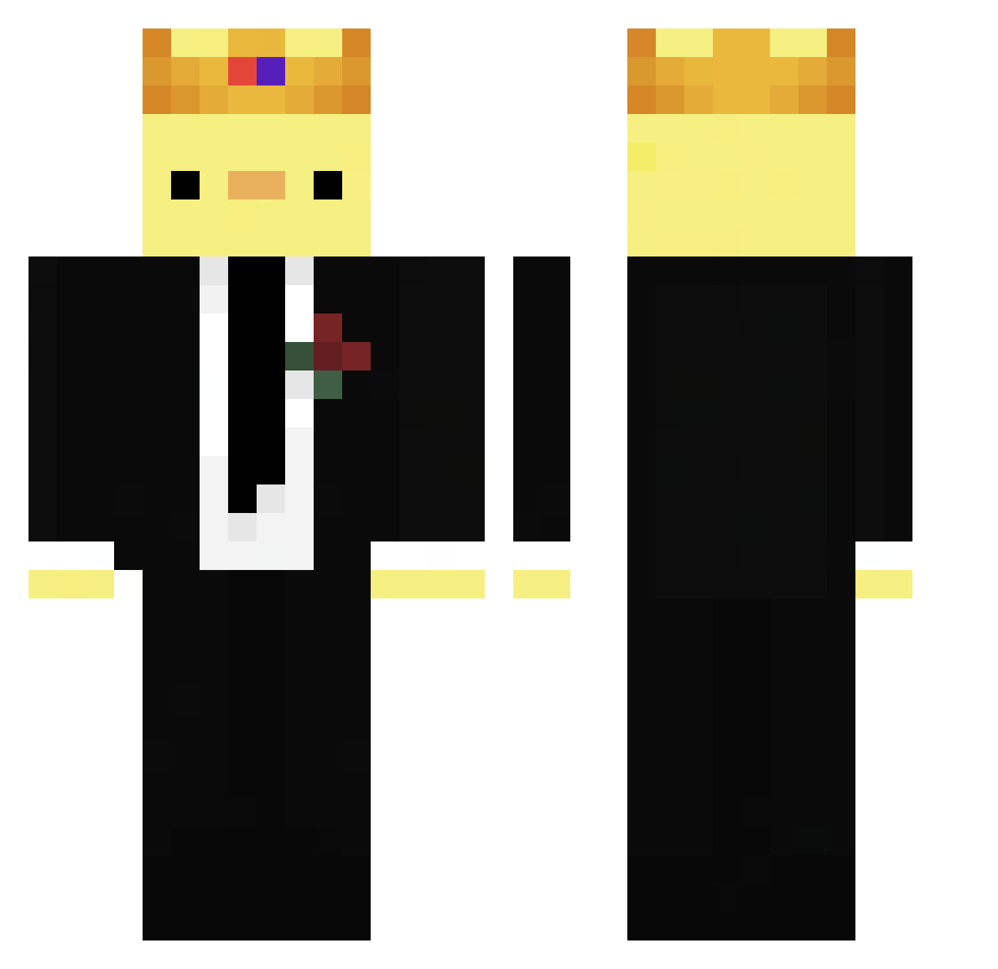 Hammond1893 Minecraft skin, front and back view