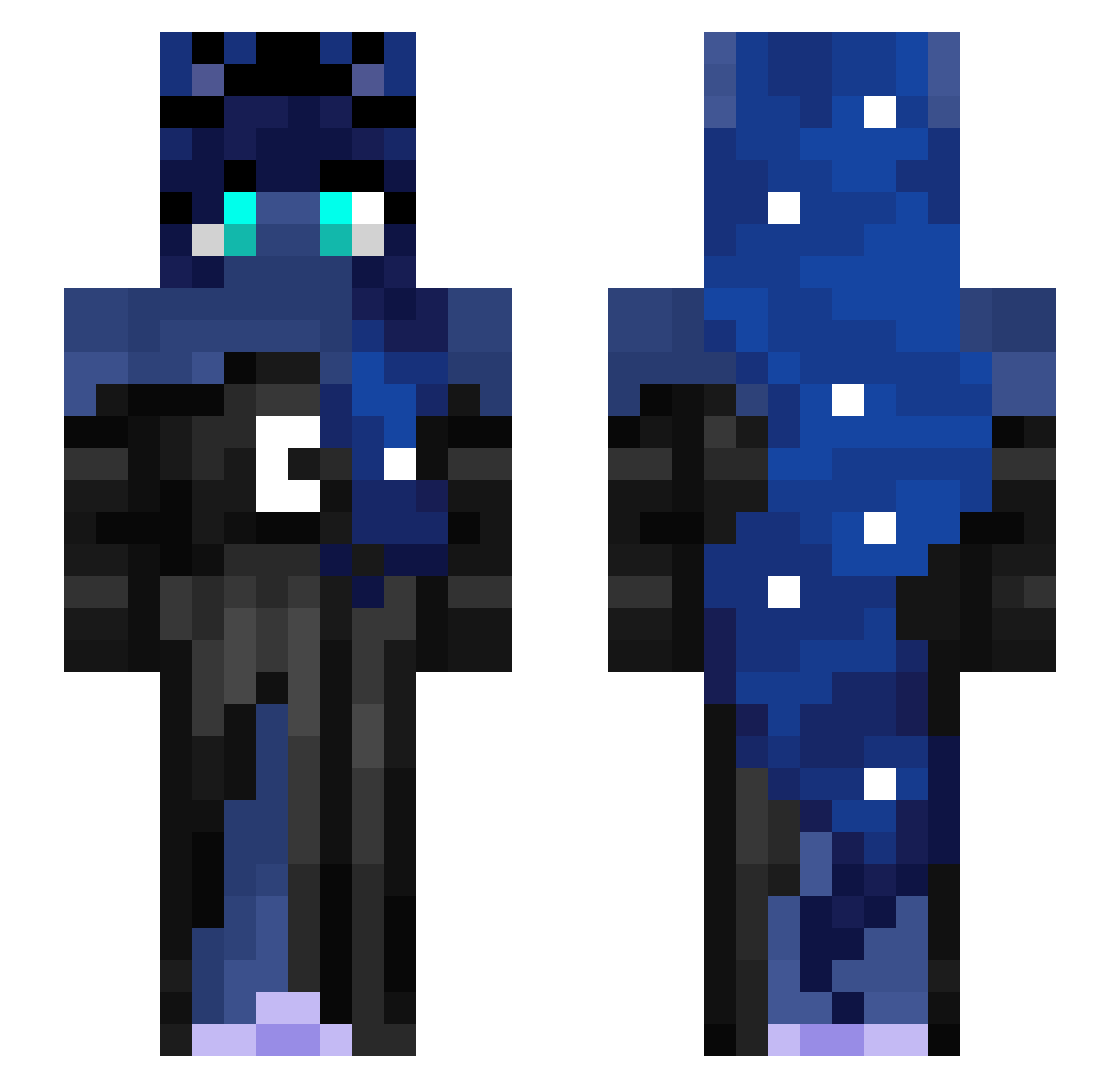 Xalyth_ Minecraft skin, front and back view