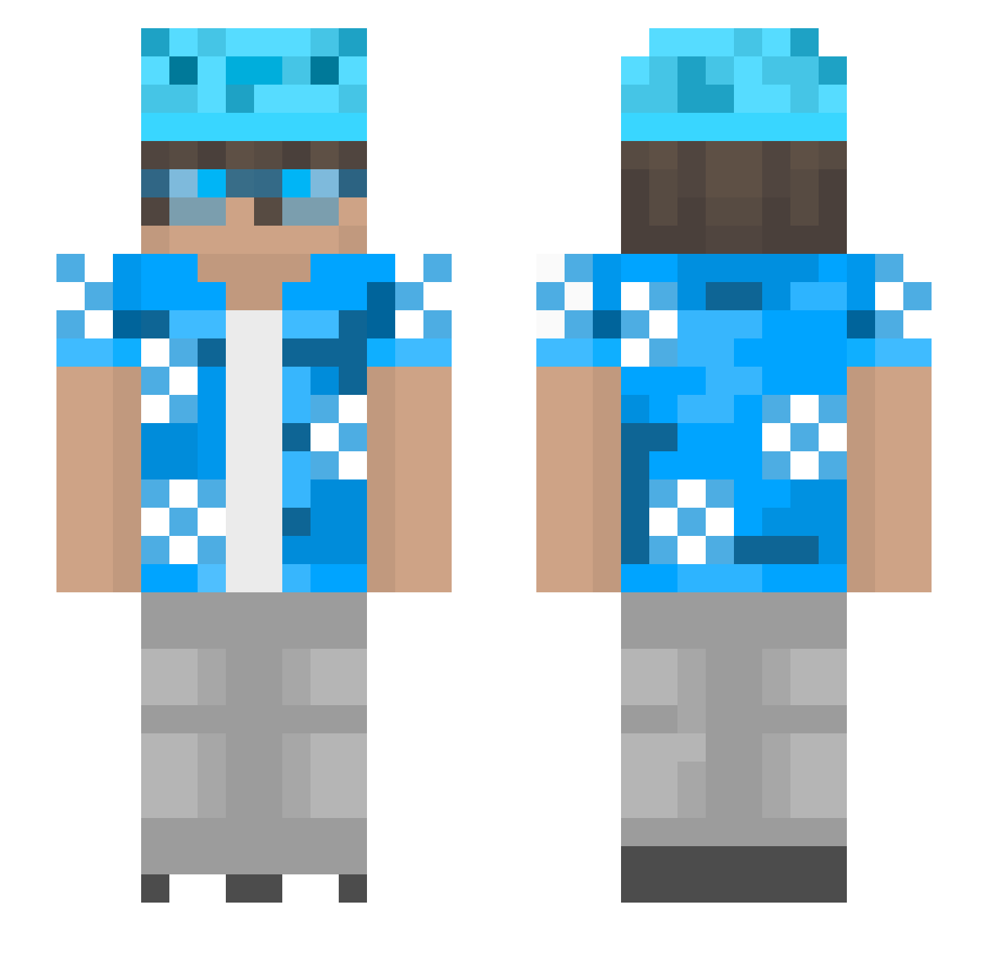 1_TFK_2 Minecraft skin, front and back view