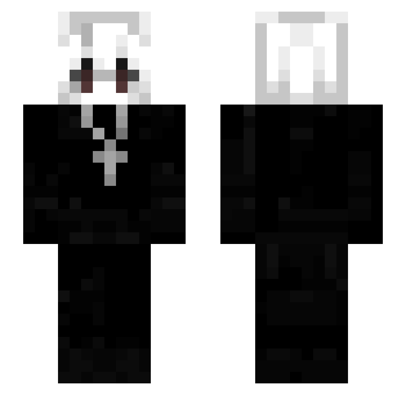 iWynro Minecraft skin, front and back view
