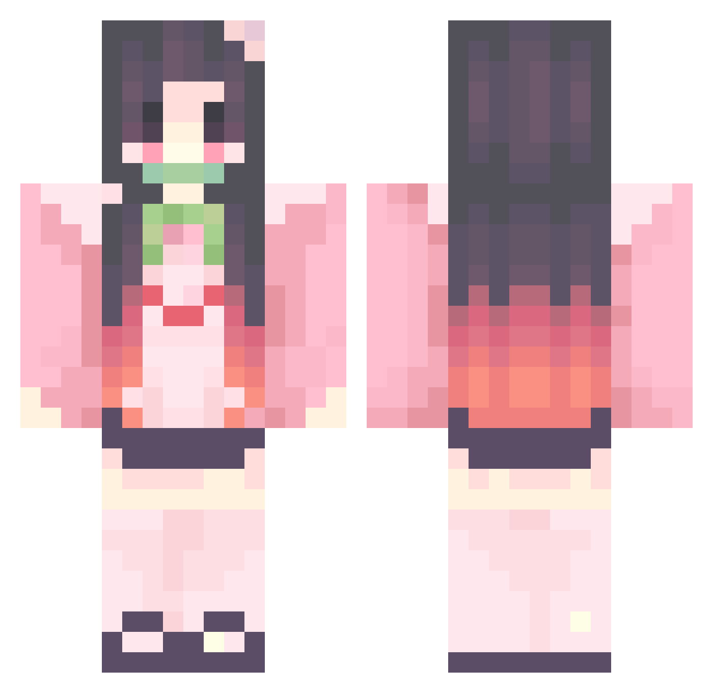 AgapesGTS Minecraft skin, front and back view