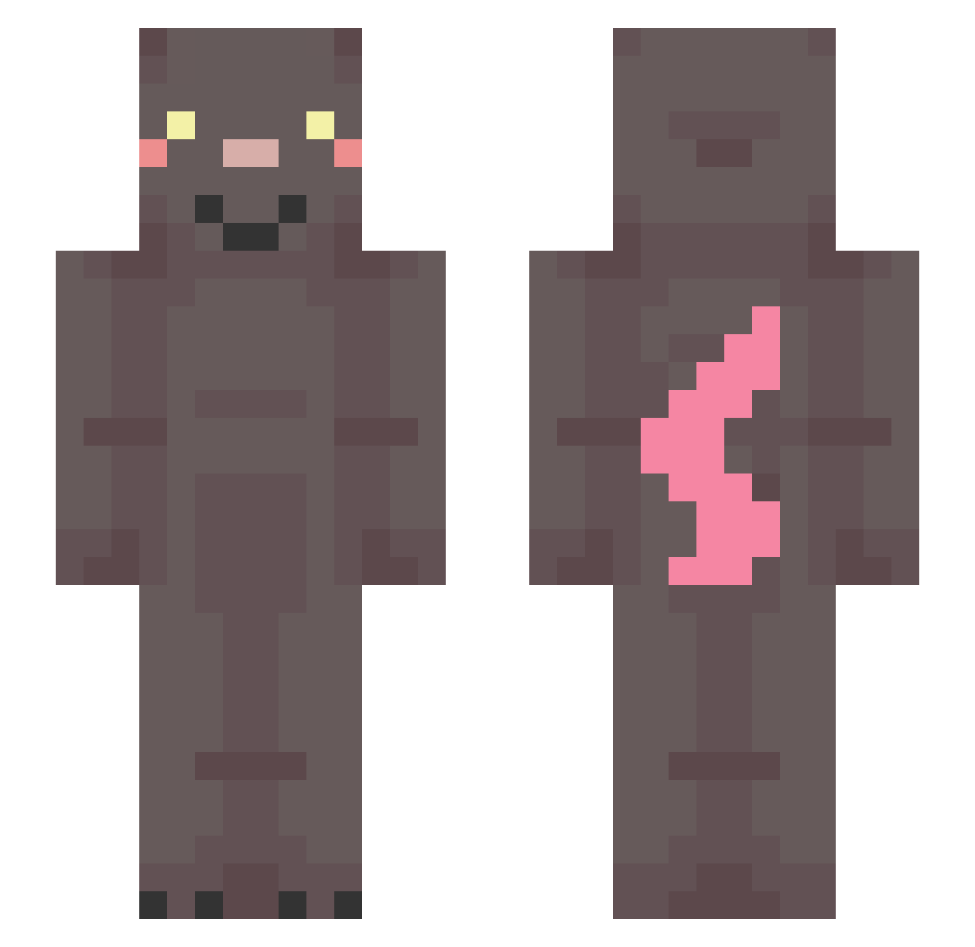Willkot Minecraft skin, front and back view