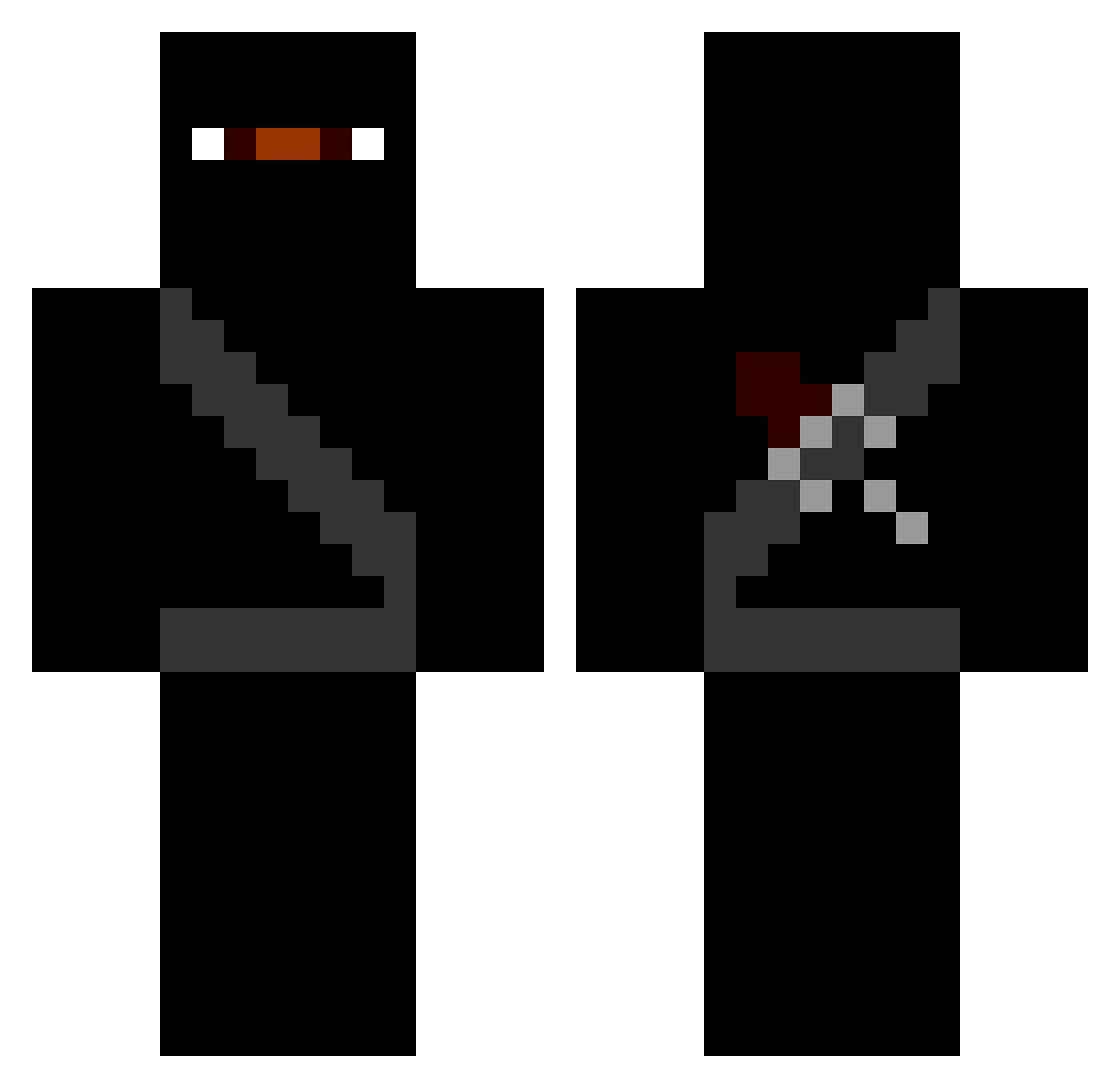 Echinus Minecraft skin, front and back view