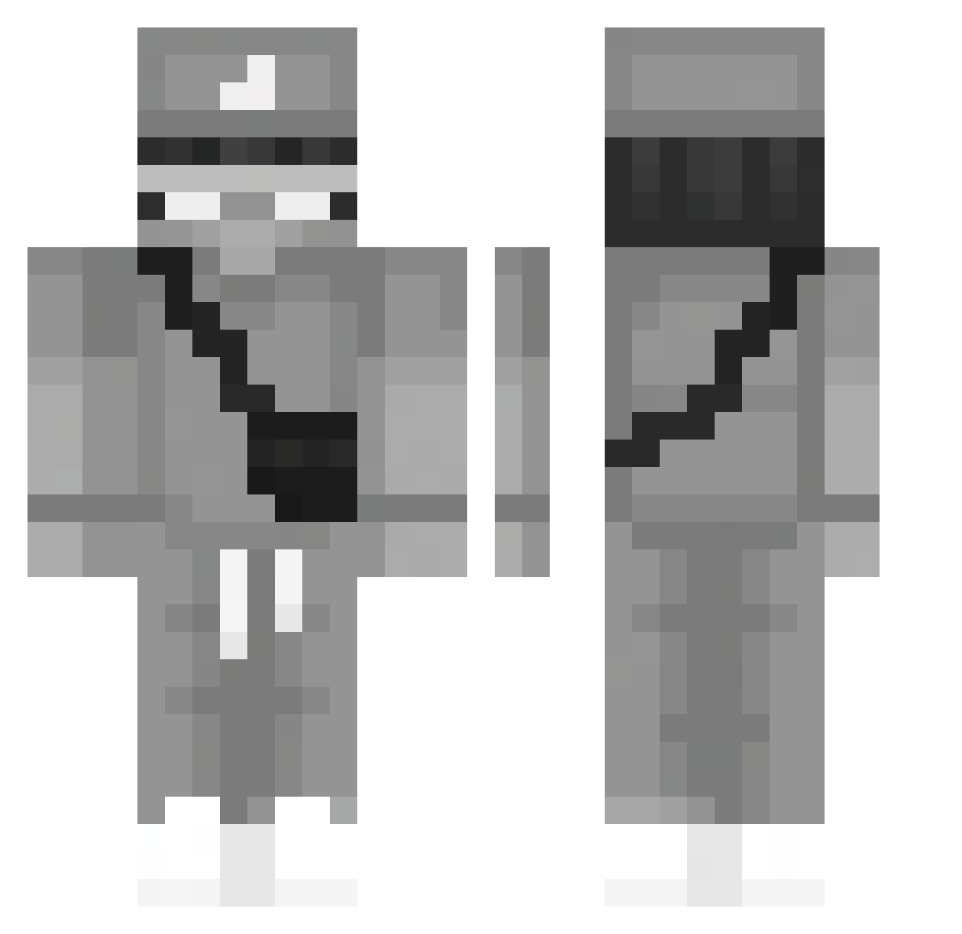 Ryox101 Minecraft skin, front and back view