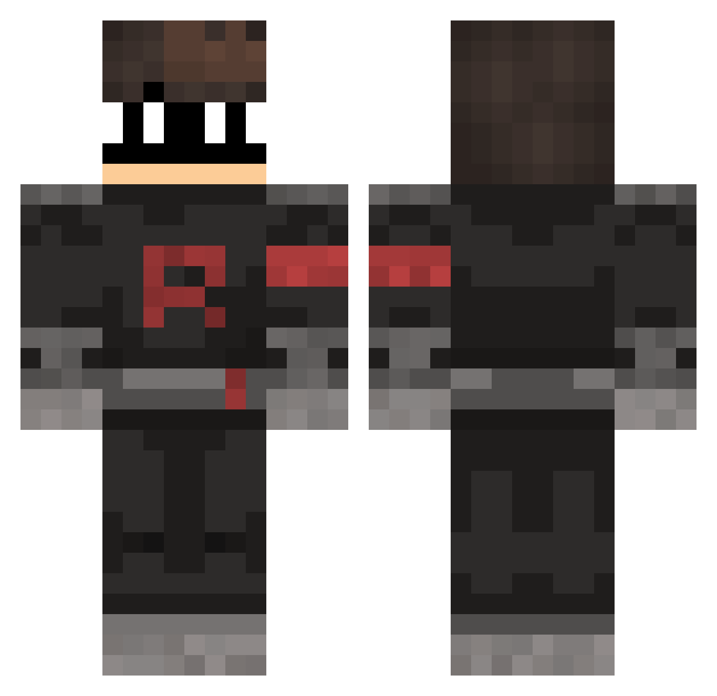 Restartmynecraft Minecraft skin, front and back view