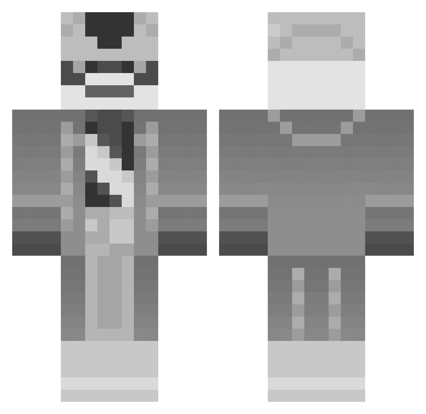 hipthrusts Minecraft skin, front and back view